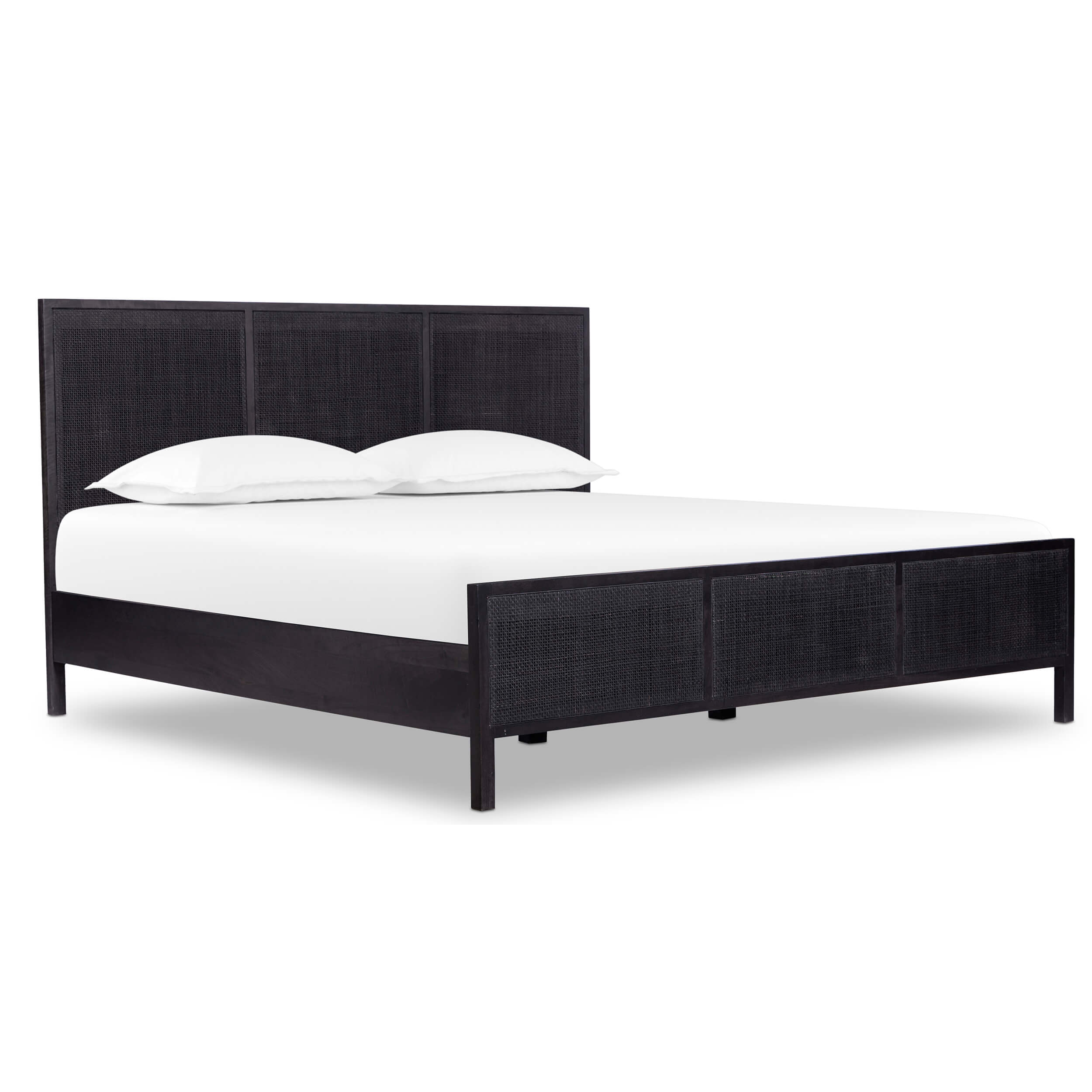 Sydney Bed, Black Wash w/Black Cane by Four Hands