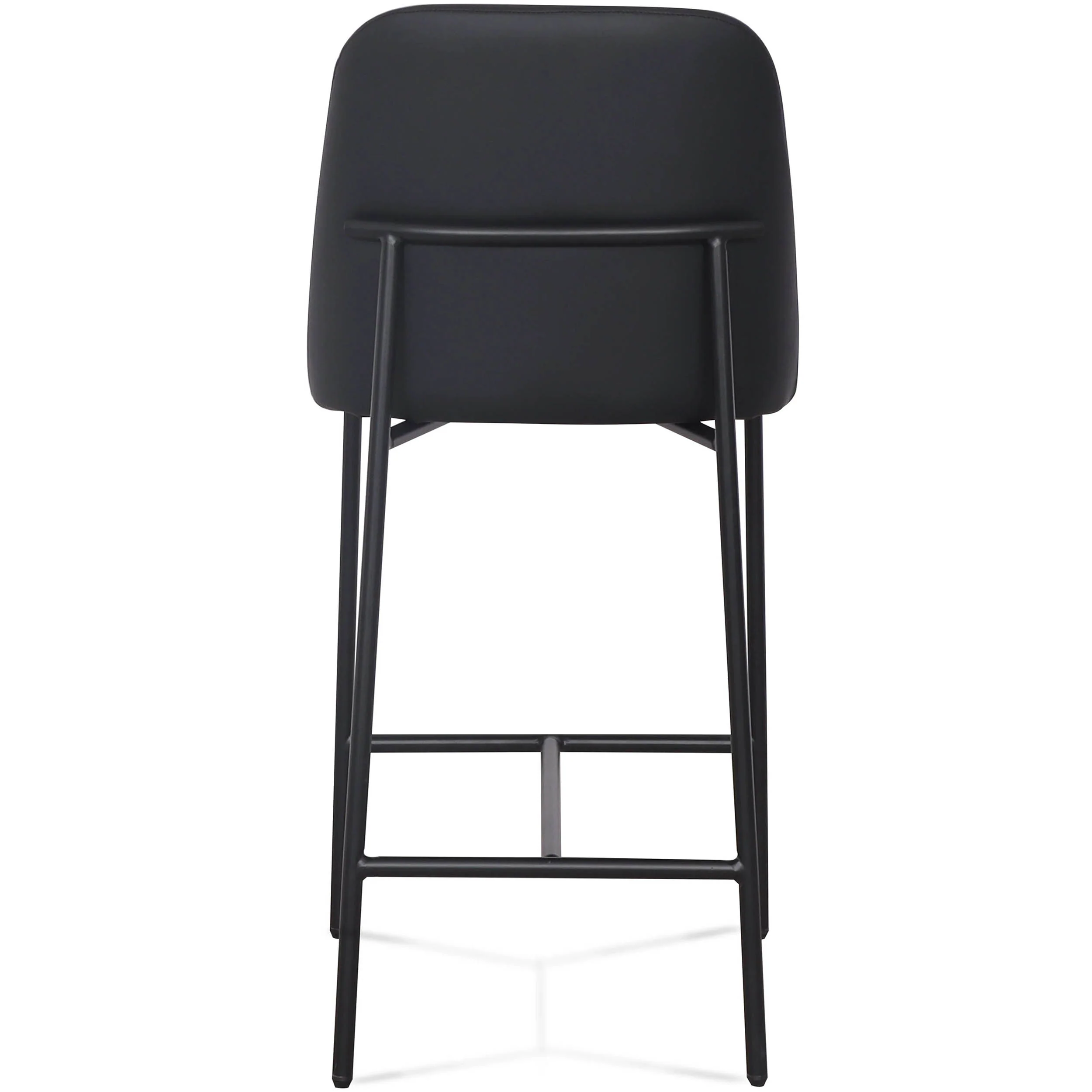 Sydney Vegan Leather Counter Stool, Black, Set of 2 - Image 4