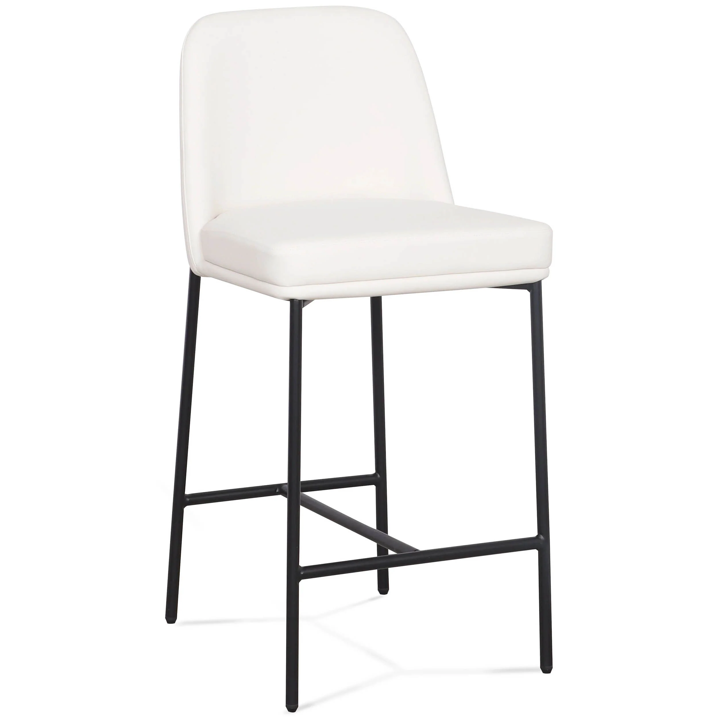 Sydney Vegan Leather Counter Stool, Cream, Set of 2