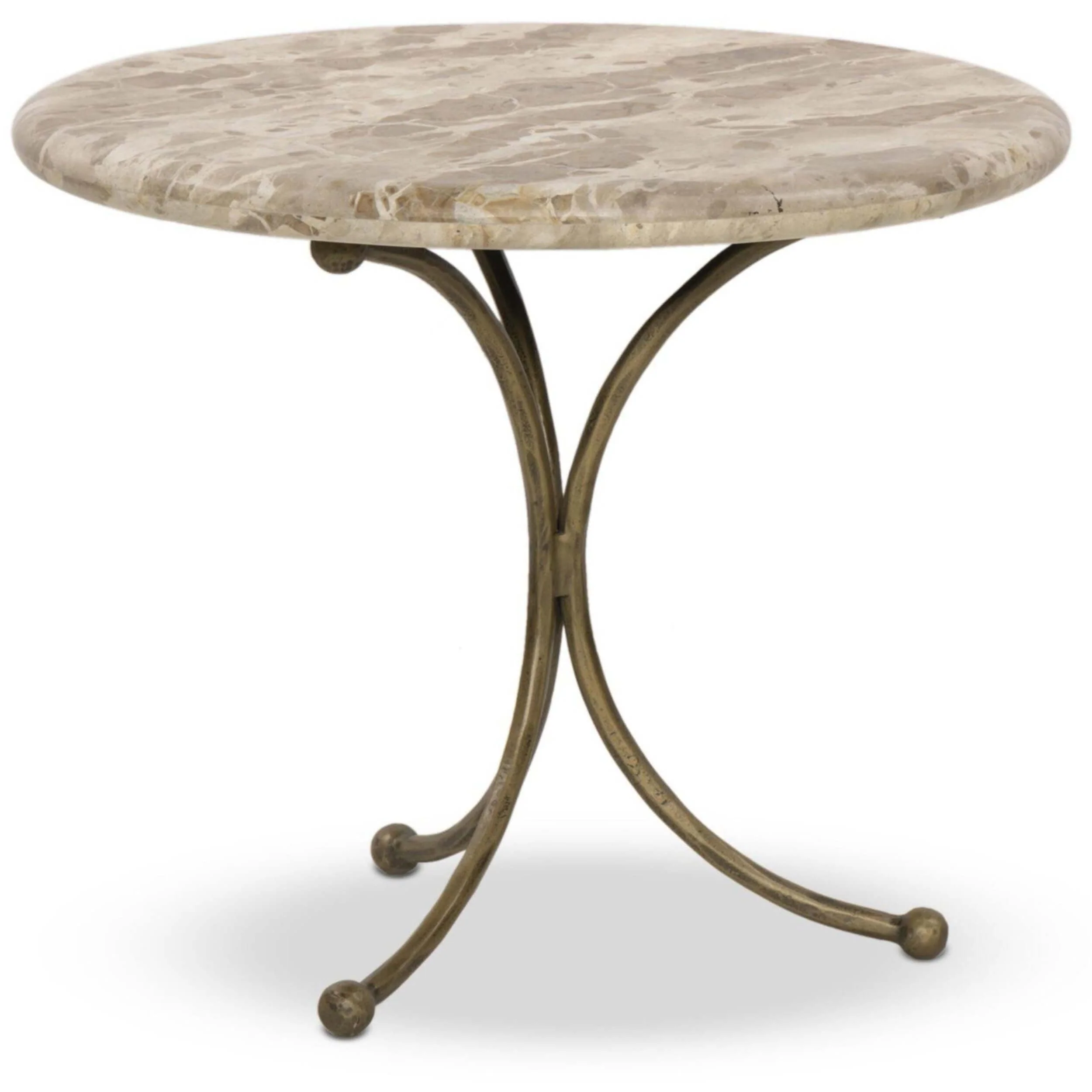 Sylas End Table, Fossil Marble by Four Hands