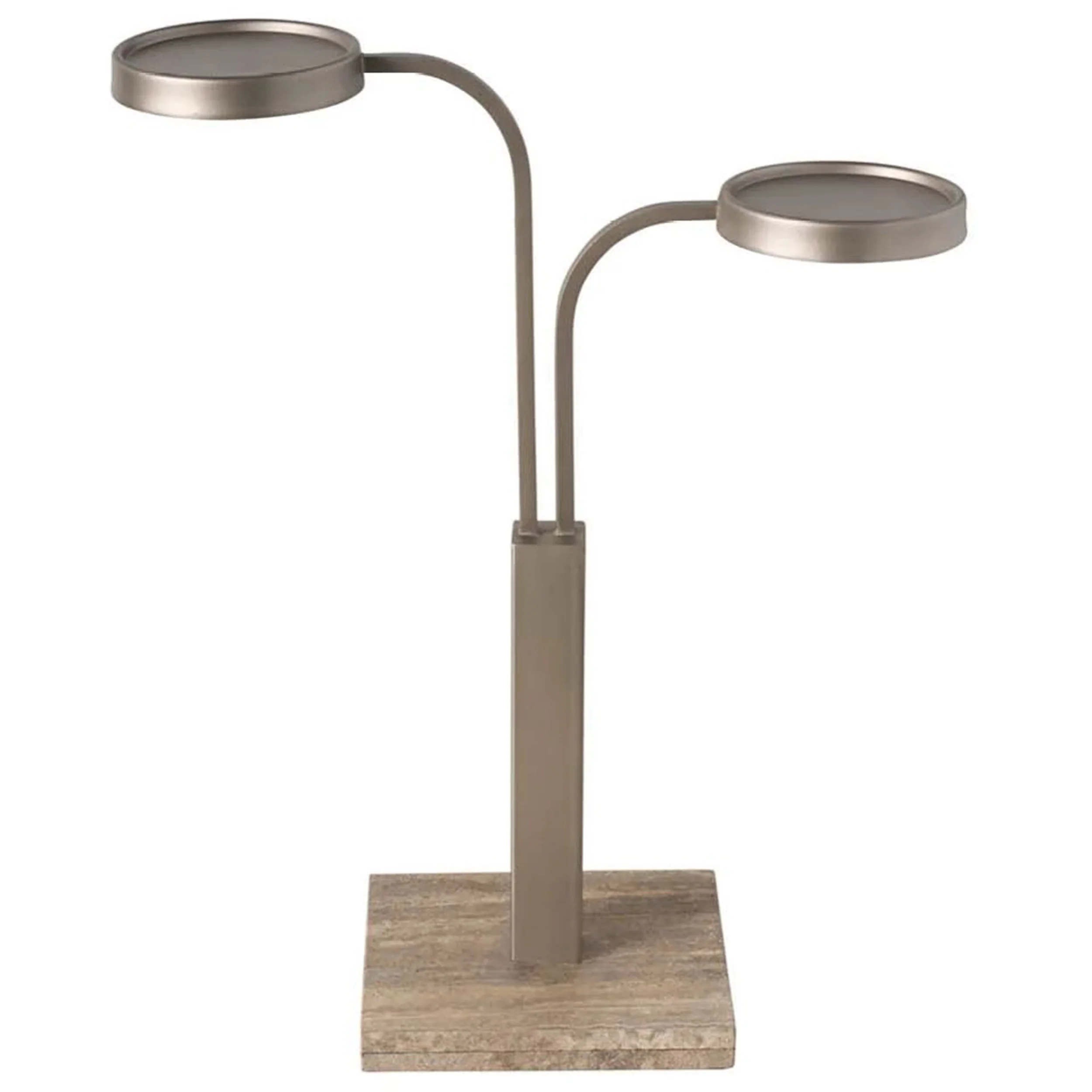 Sylvan End Table, Aged Pewter - Image 2