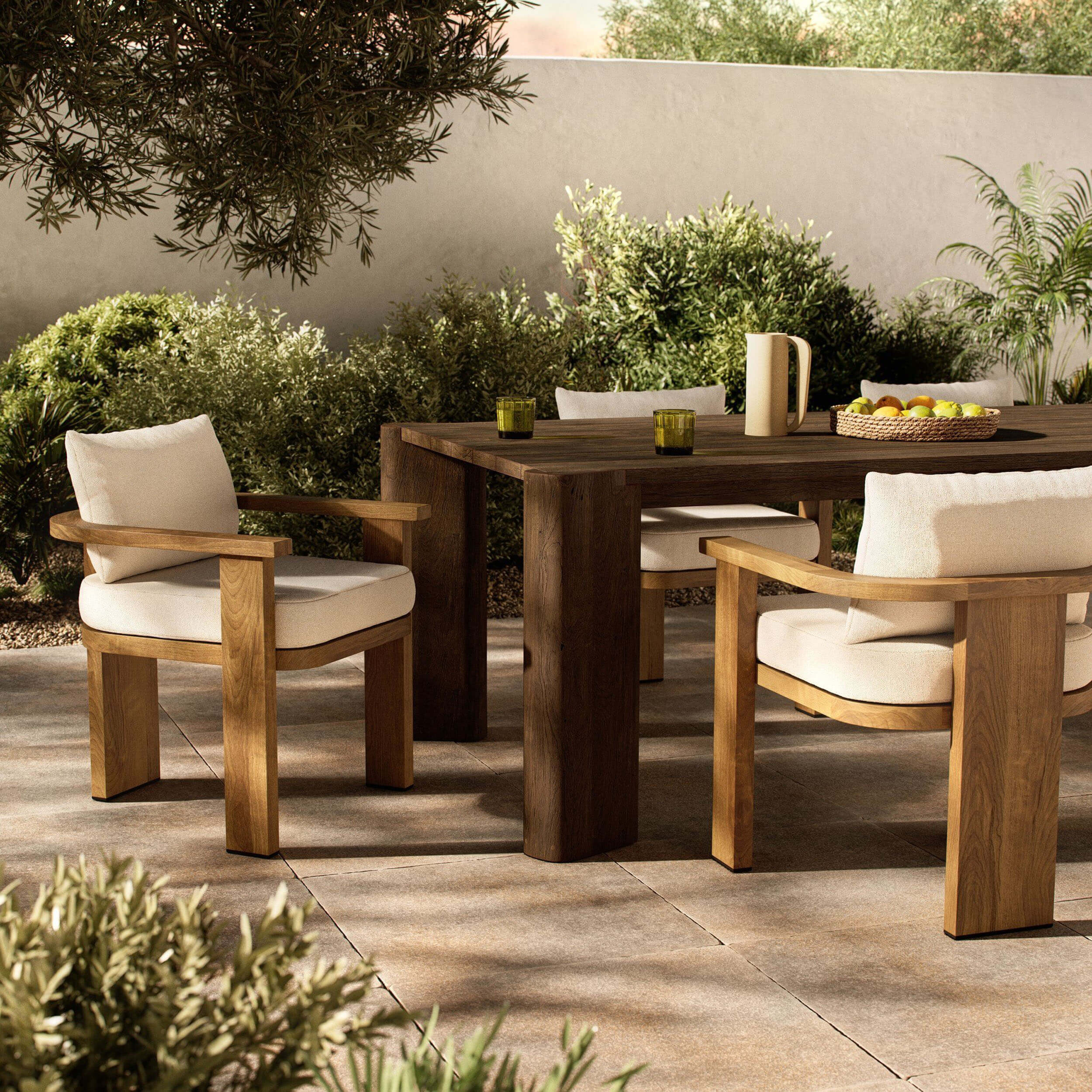 Tahana Outdoor Arm Chair, Alessi Linen by Four Hands - Image 6
