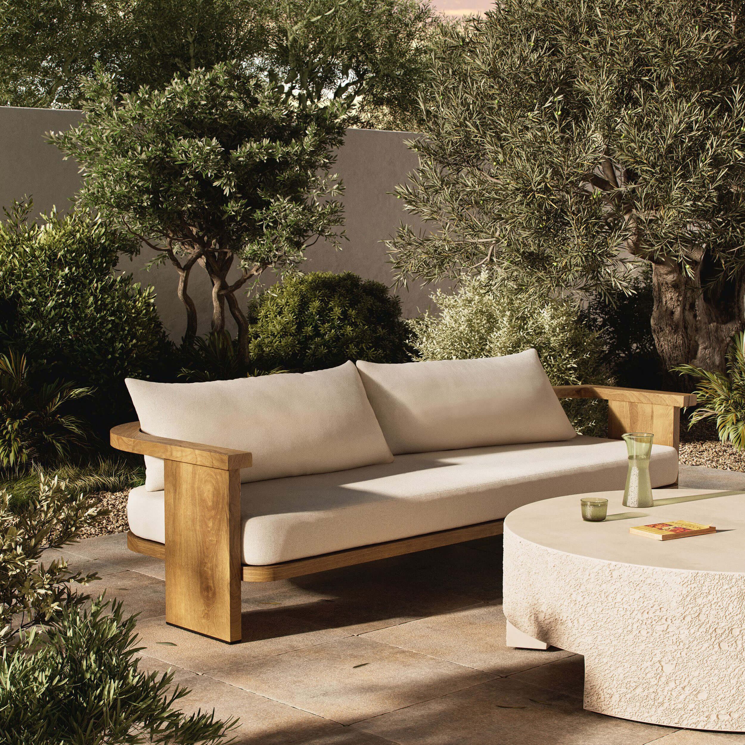 Tahana Outdoor Sofa, Alessi Linen by Four Hands - Image 5