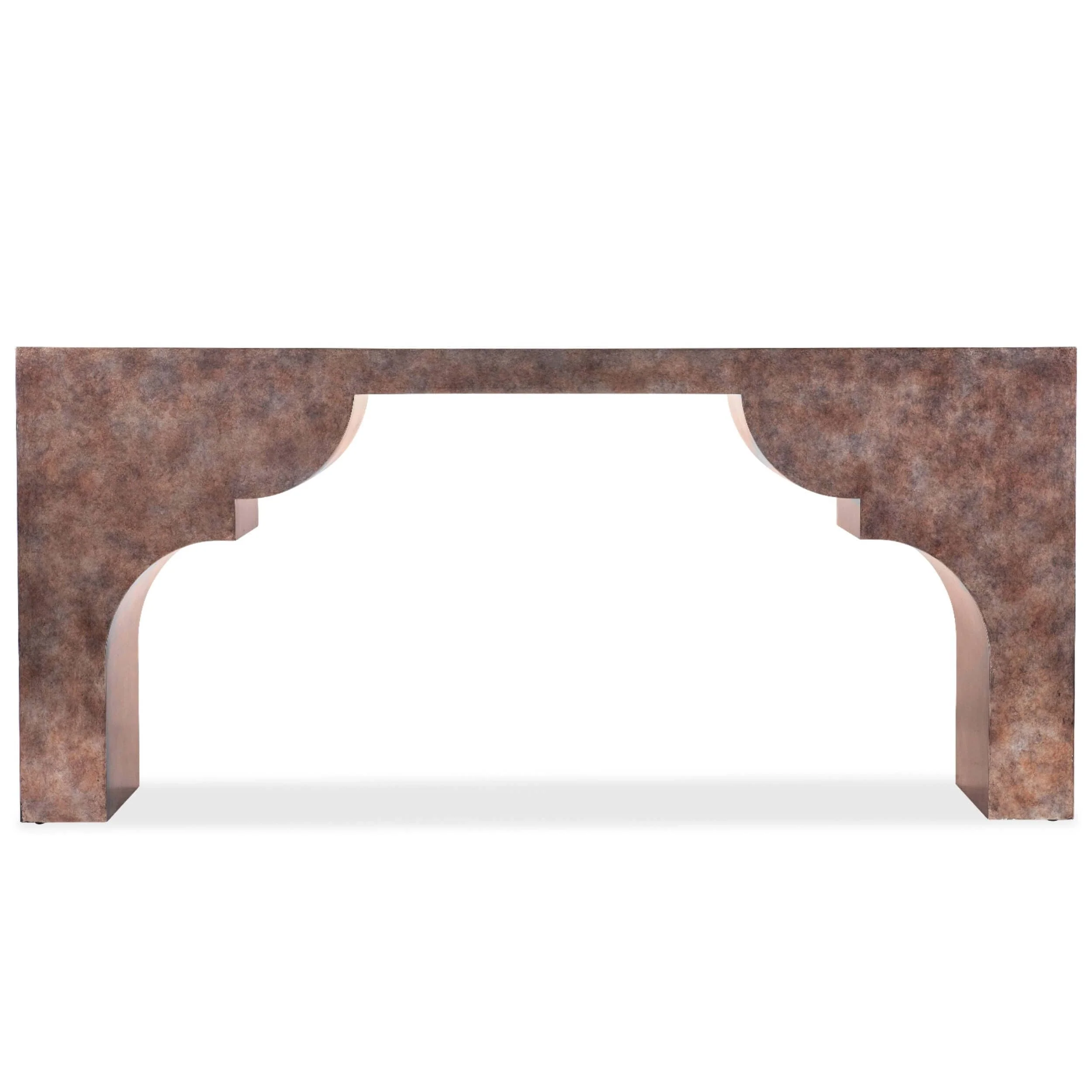 Taj Console Table, Mottled Silver Leaf - Image 2
