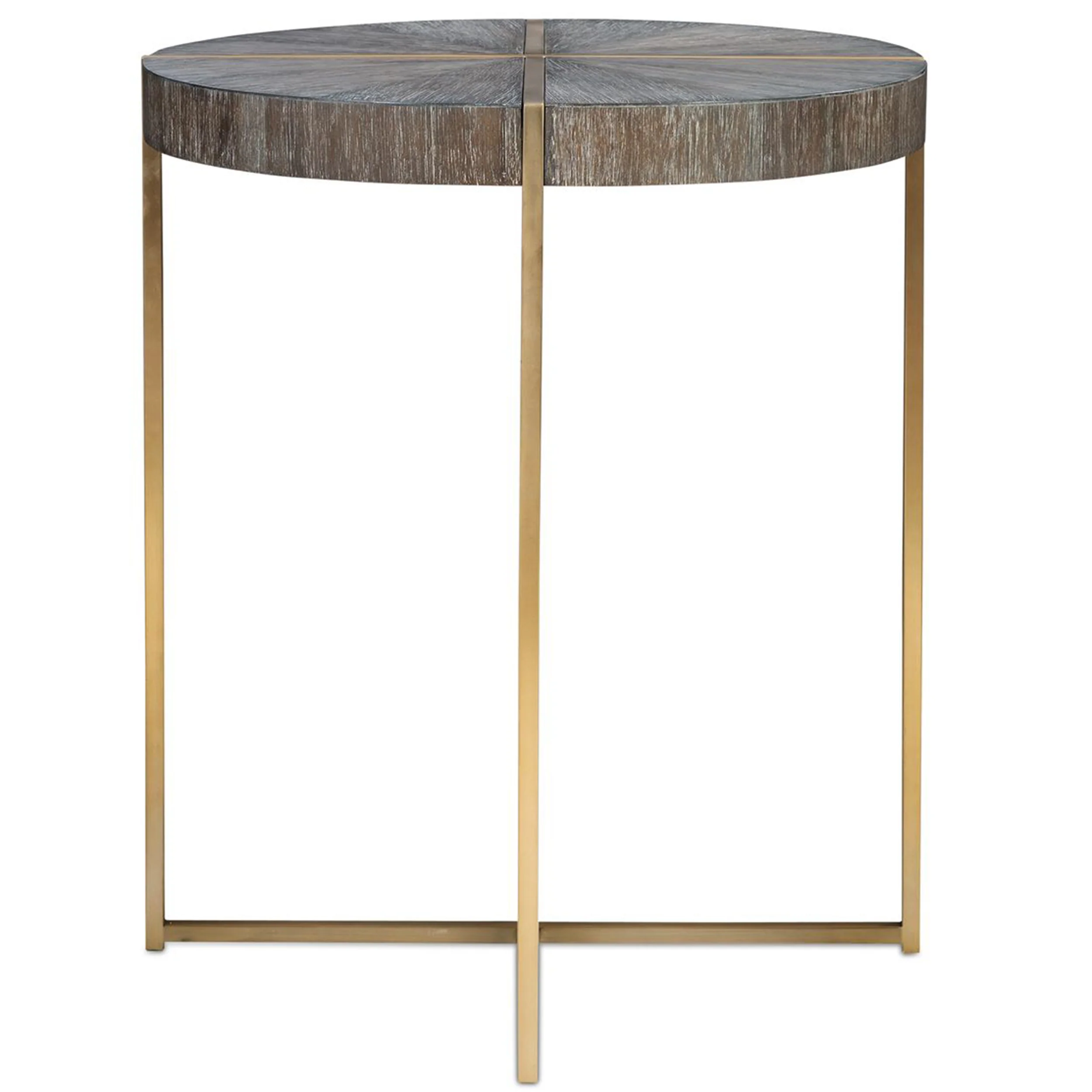 Taja Accent Table, Brushed Brass - Image 2
