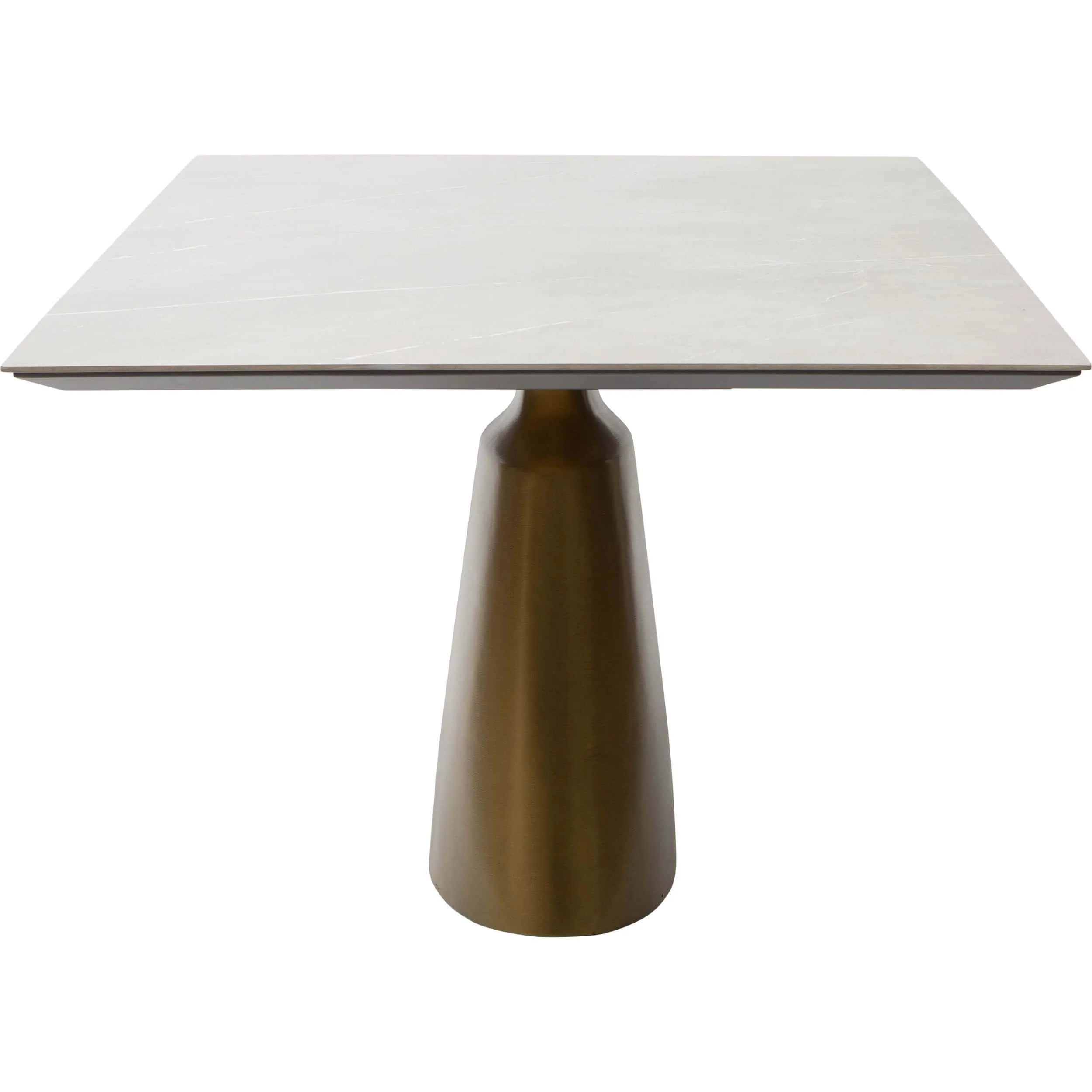 Taji Rectangular Dining Table, Gray/Gold Base - Image 3