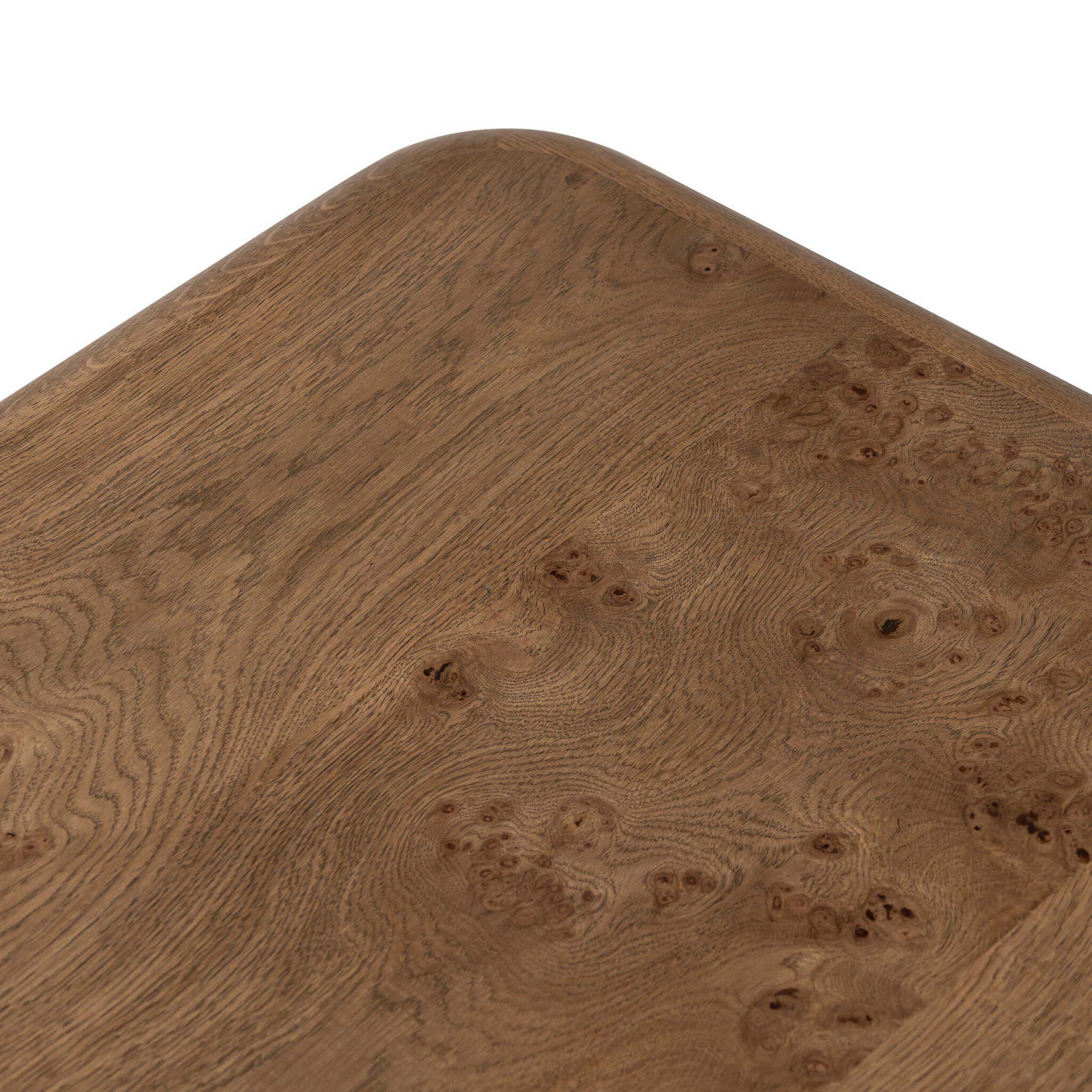 Talessi Square Coffee Table, Wheat Medium Burl by Four Hands - Image 4
