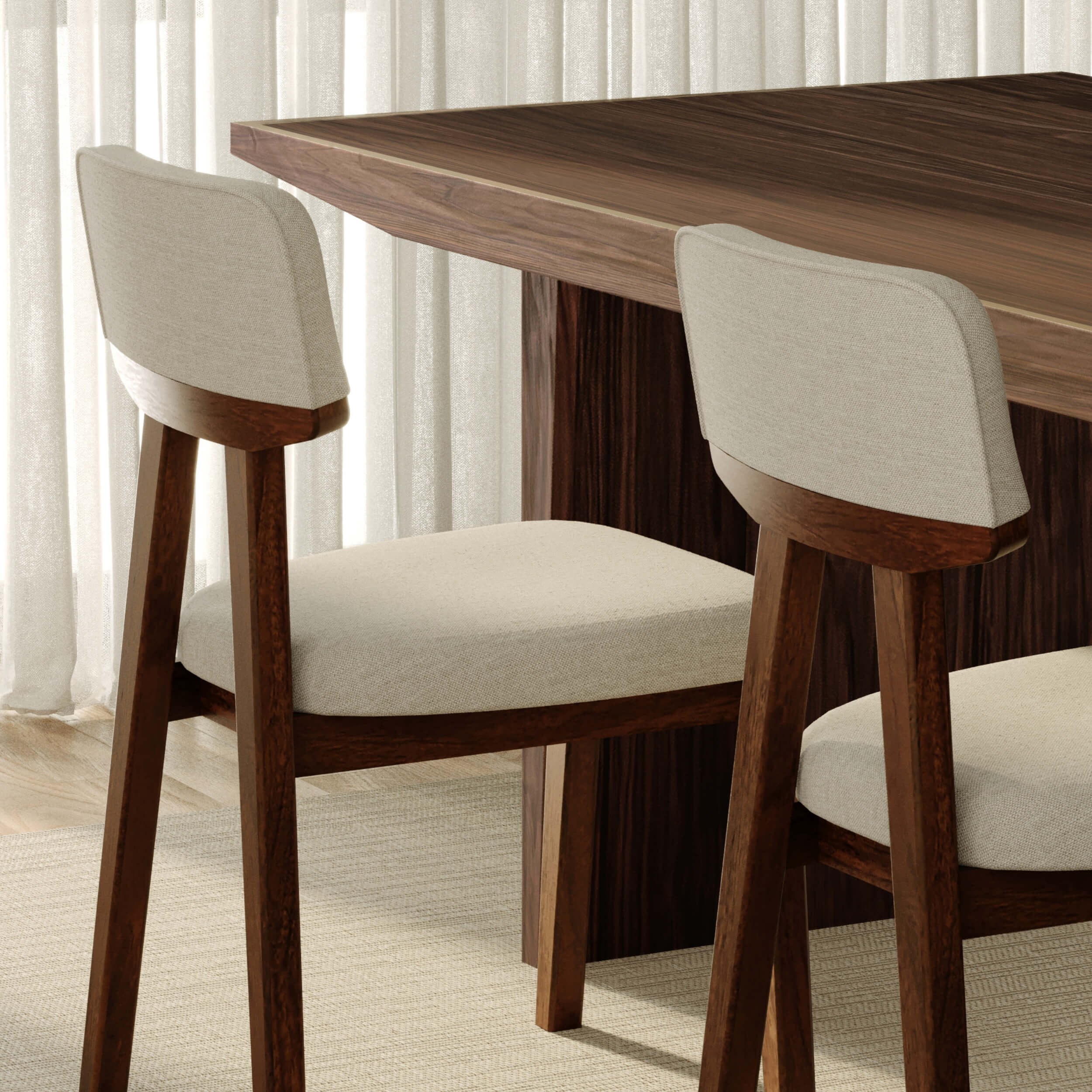 Tangent Dining Chair, Beige, Set of 2 - Image 6