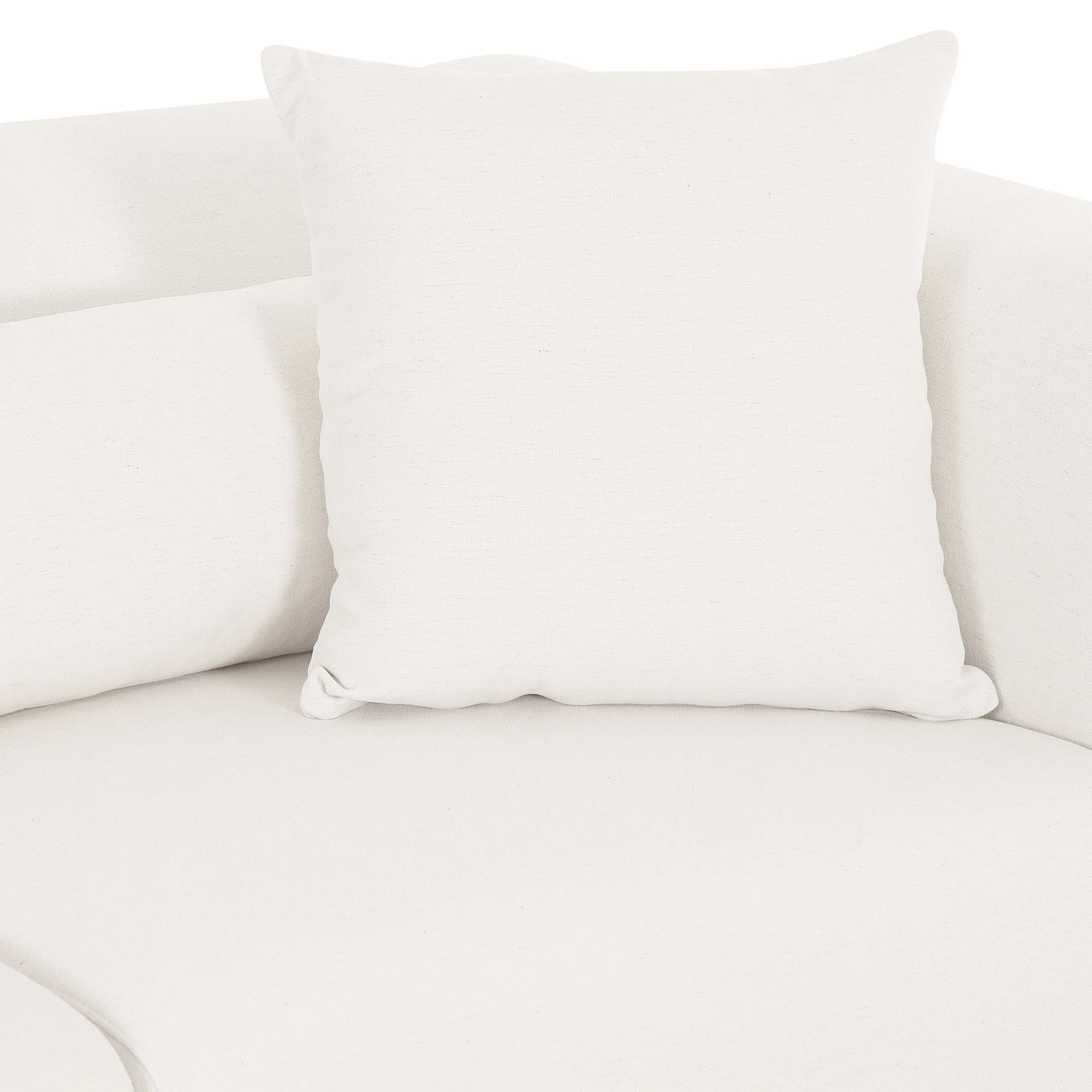 Tarra 4 Piece Chenille U-Sectional, Cream - Image 4
