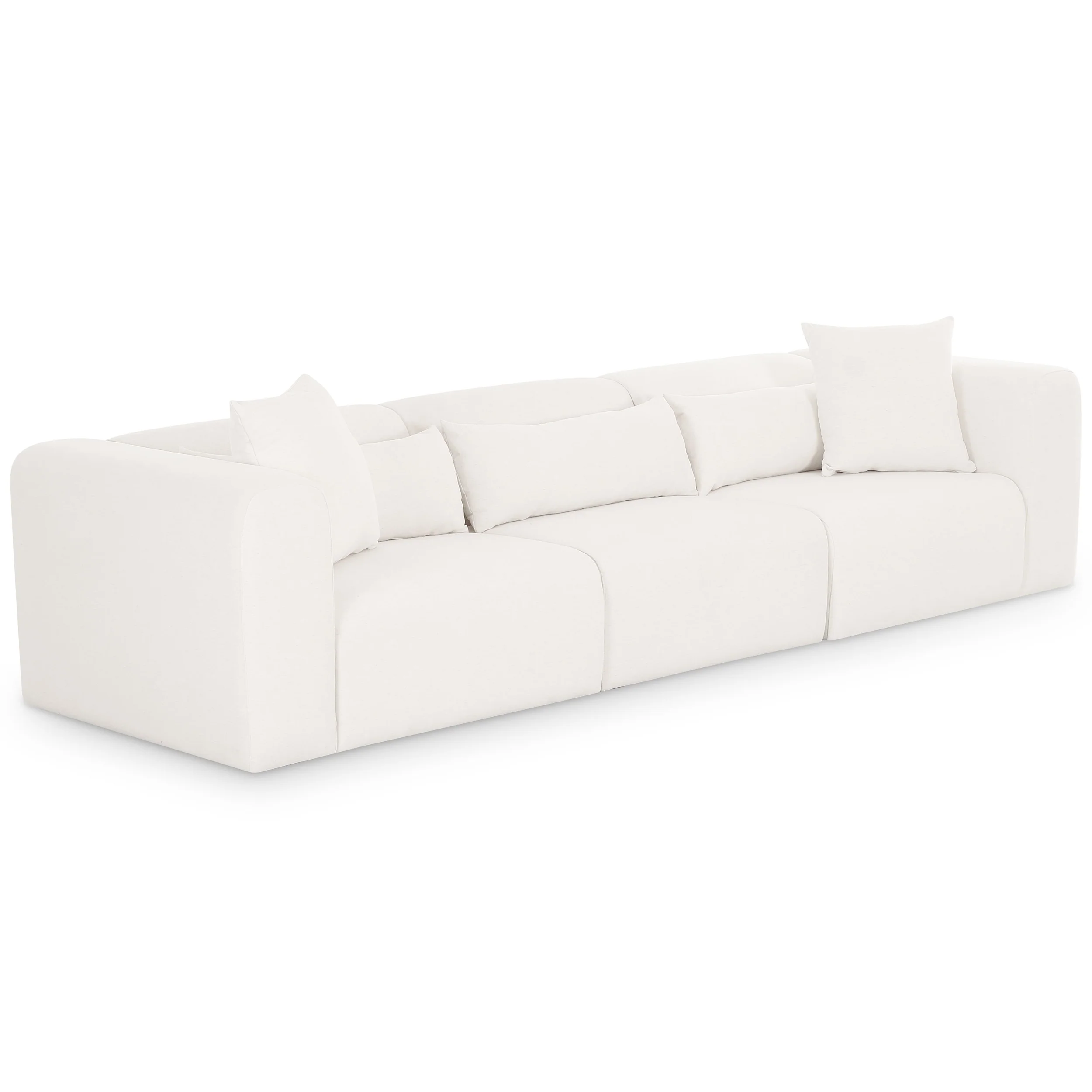Tarra Chenille Sofa, Cream - Image 2
