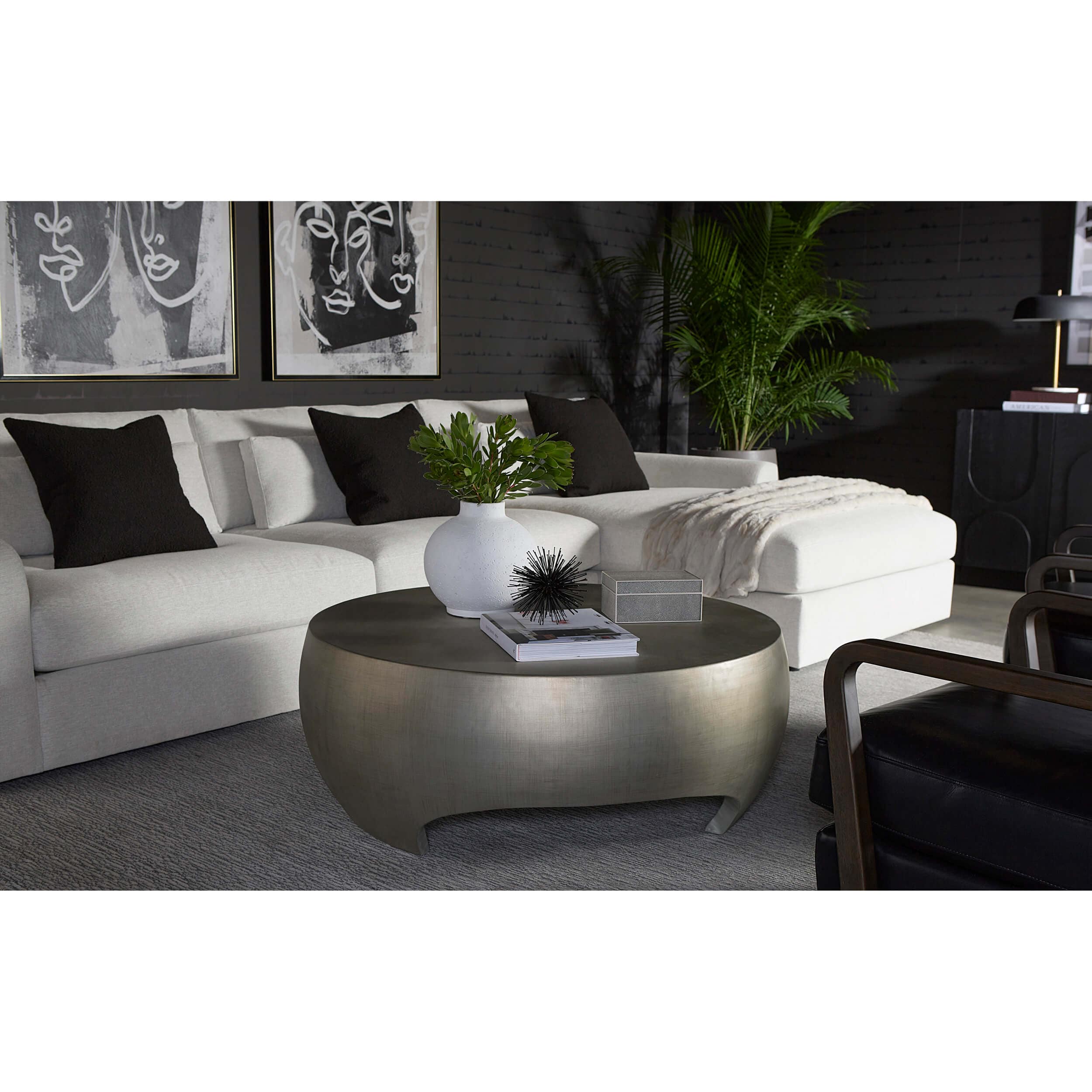 Tarsus Coffee Table, Pewter Look - Image 5