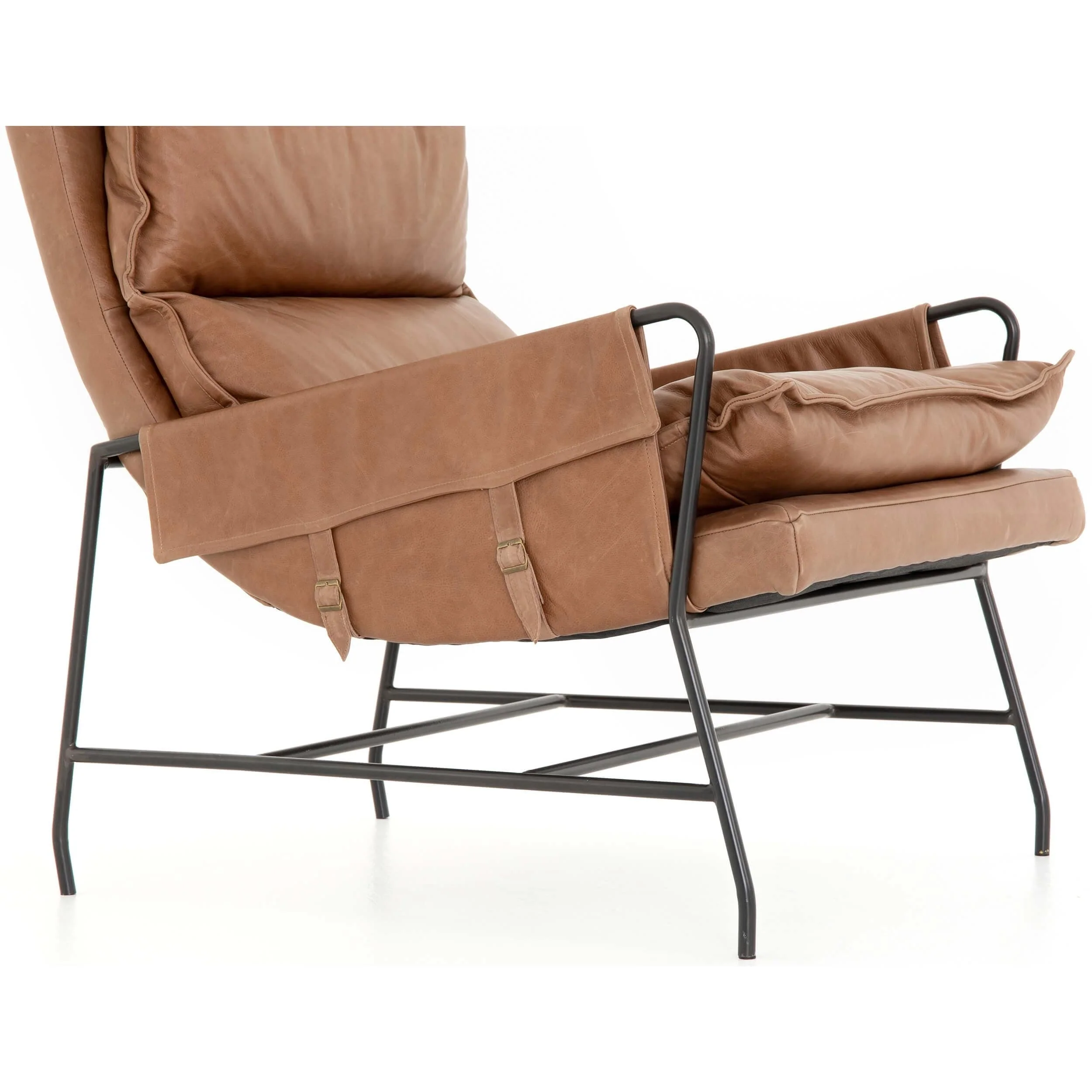 Taryn Leather Chair, Chaps Saddle by Four Hands - Image 5