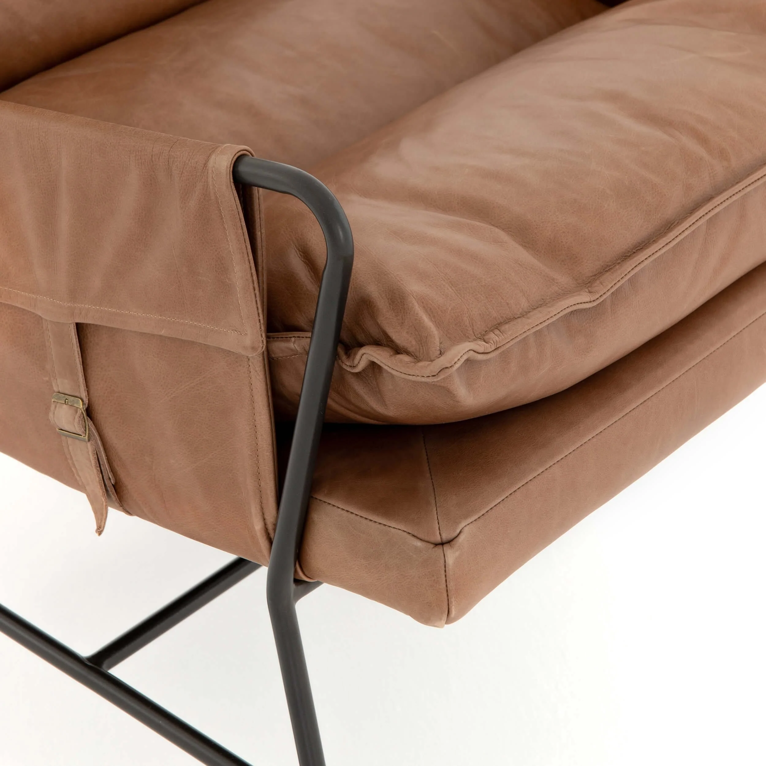 Taryn Leather Chair, Chaps Saddle by Four Hands - Image 7