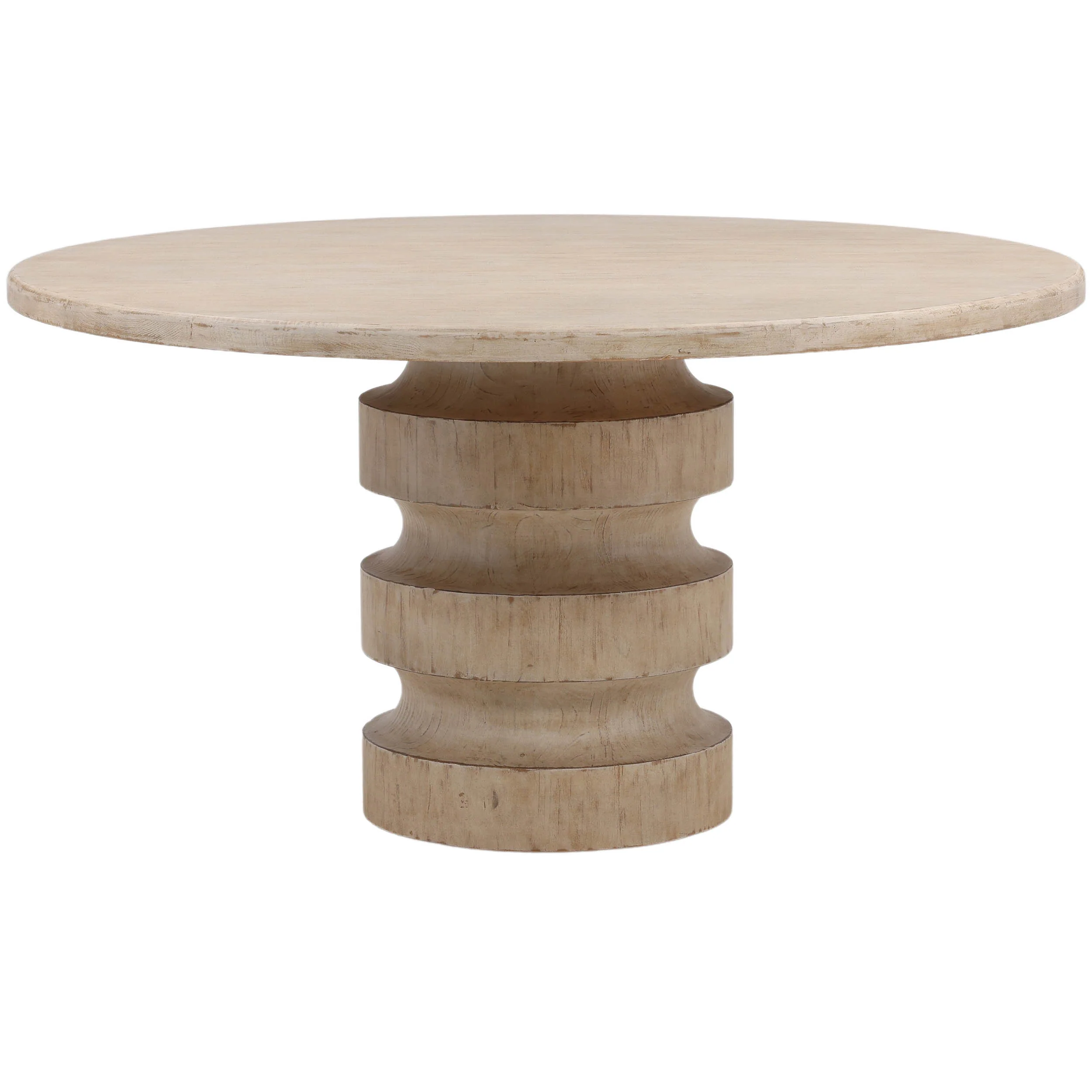 Taryn Round Dining Table, Light Wood