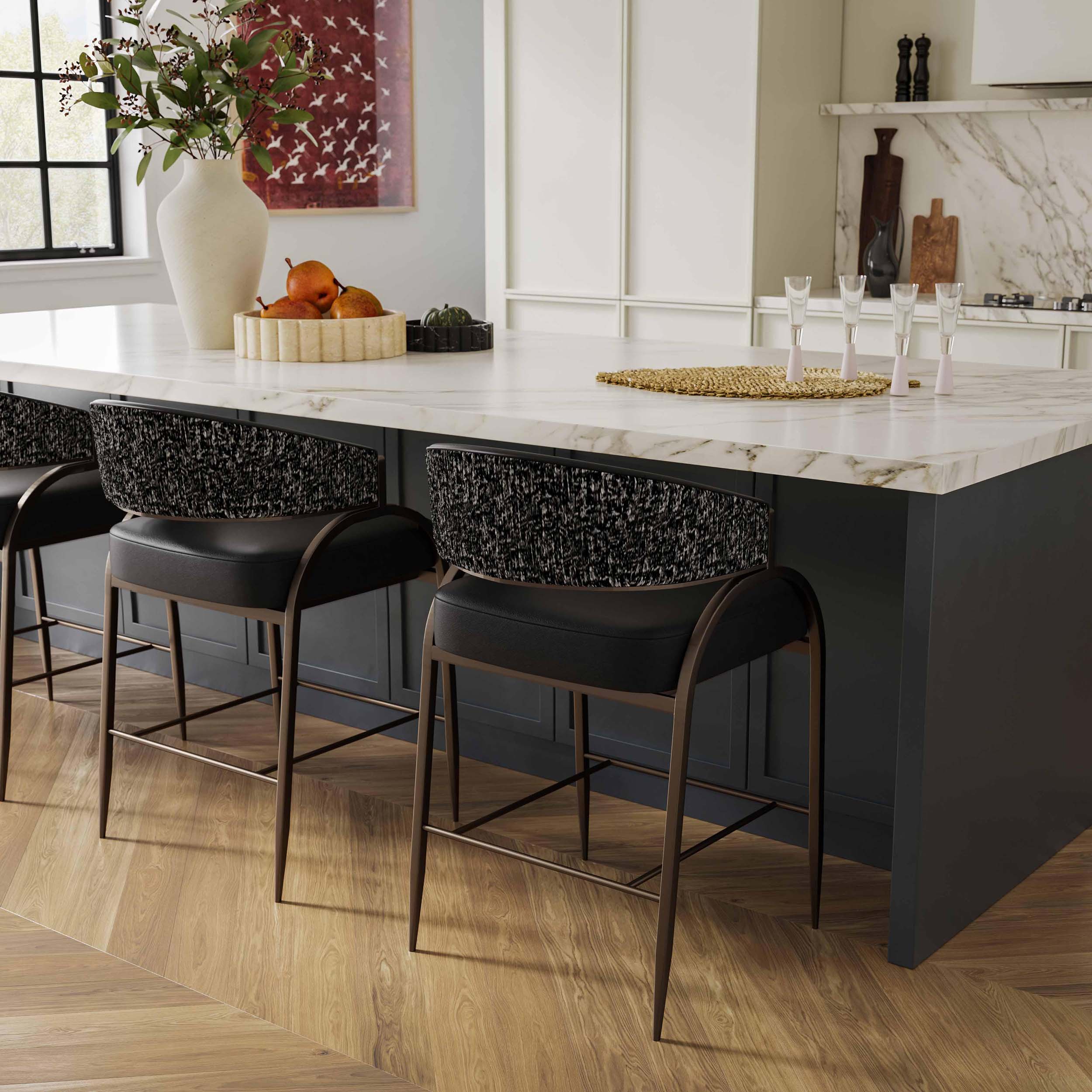 Tatum  2-Tone Counter Stool, Black - Image 5