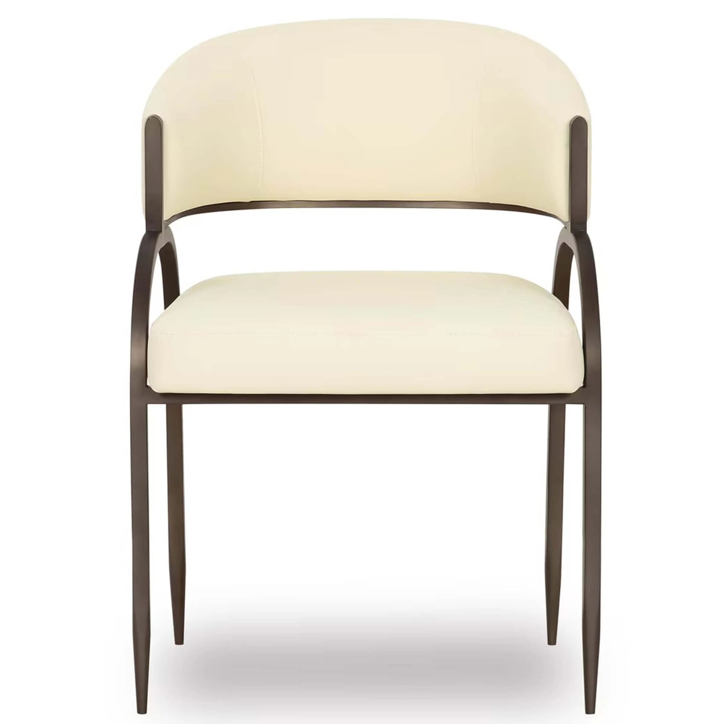 Tatum Vegan Leather Dining Chair, Cream - Image 2