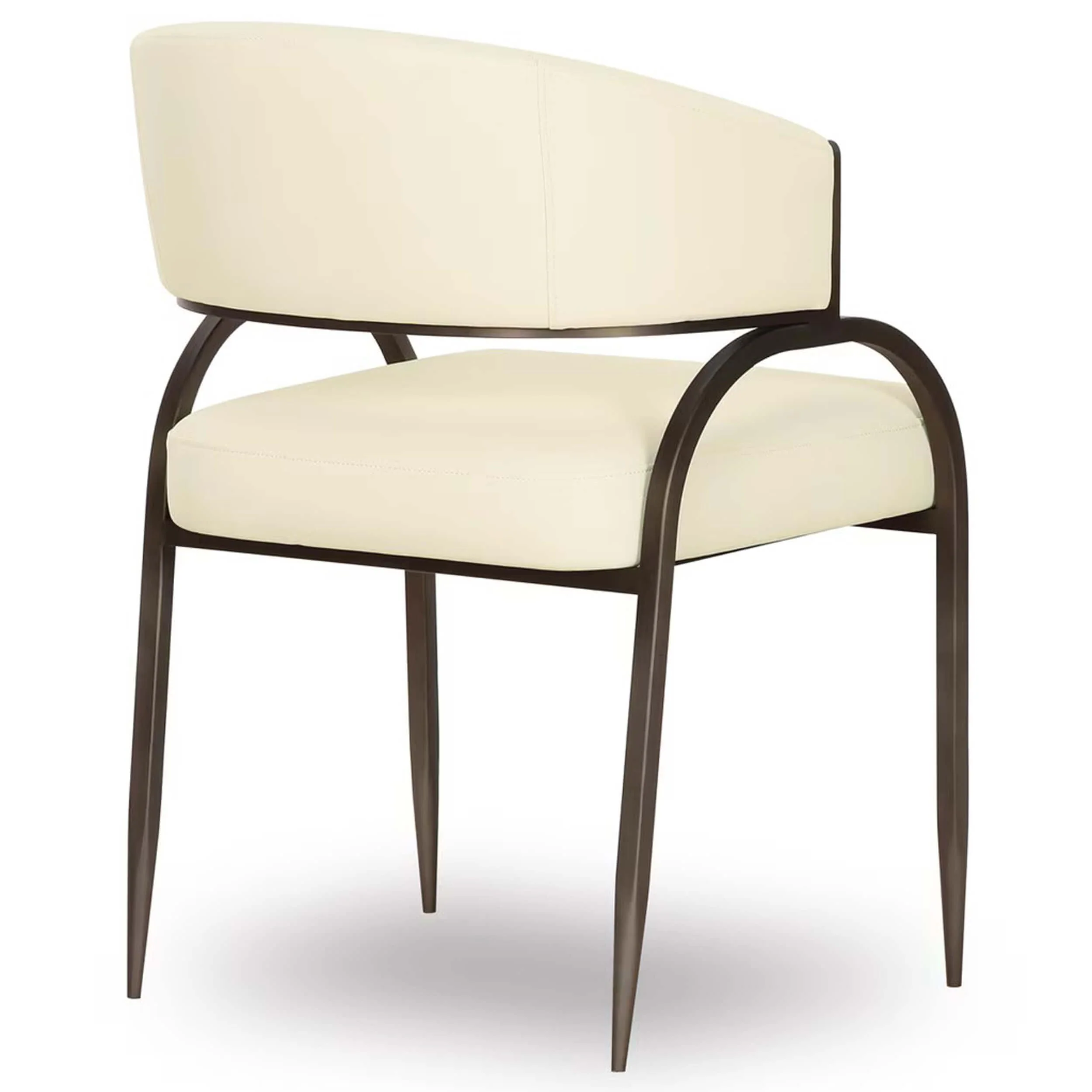 Tatum Vegan Leather Dining Chair, Cream - Image 3
