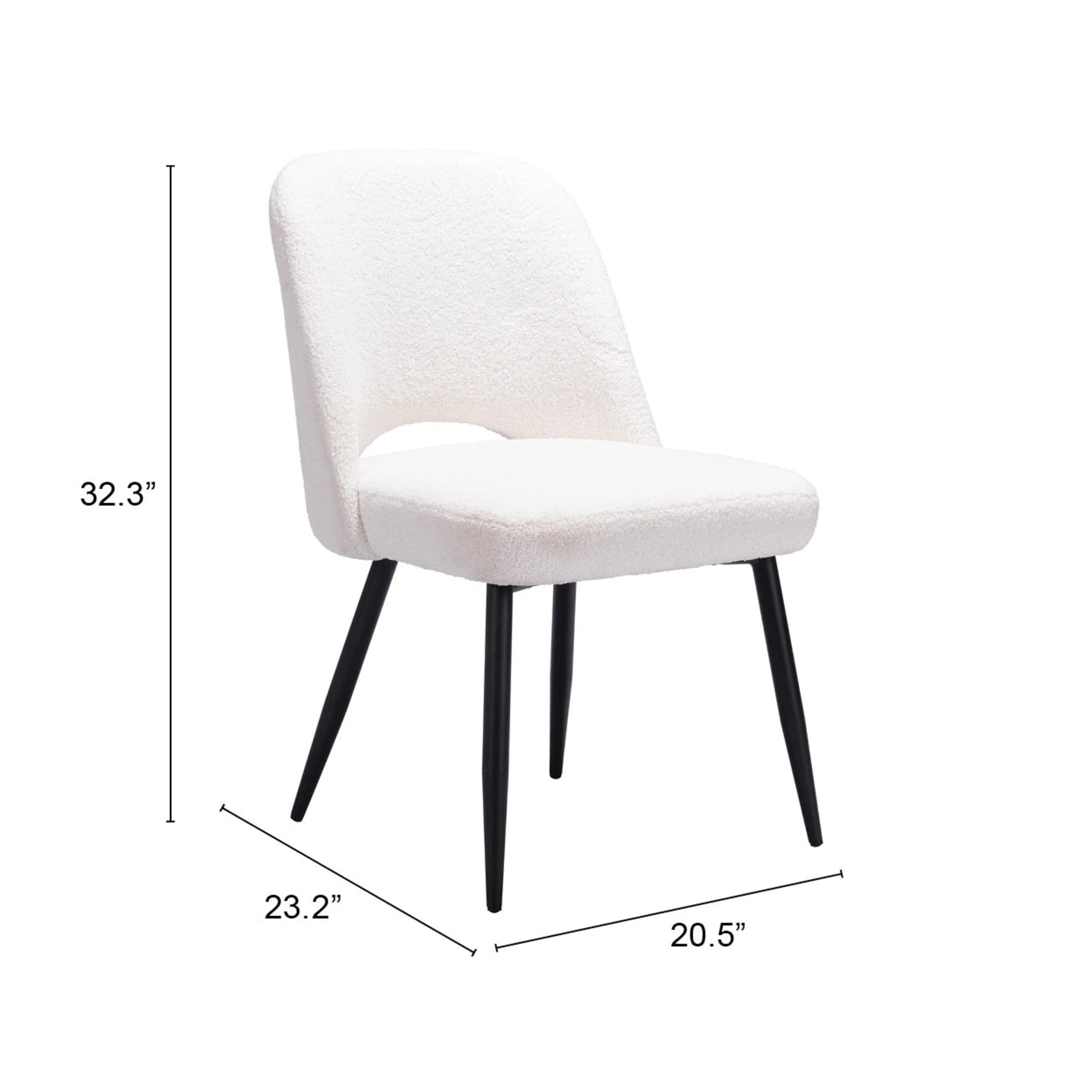 Teddy Dining Chair, Ivory, Set of 2 - Image 8