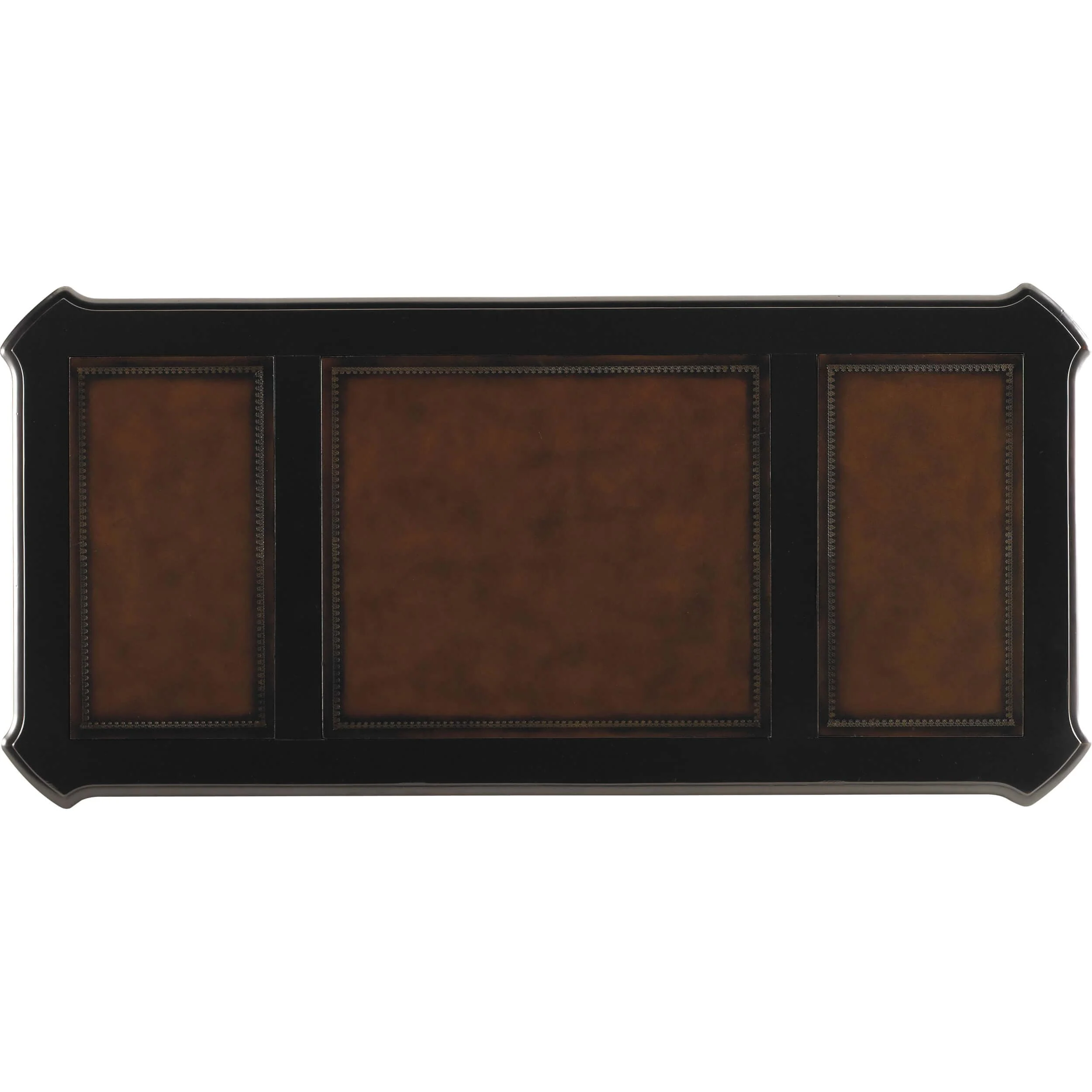 Telluride Executive Desk w/Leather Panels, Black - Image 3