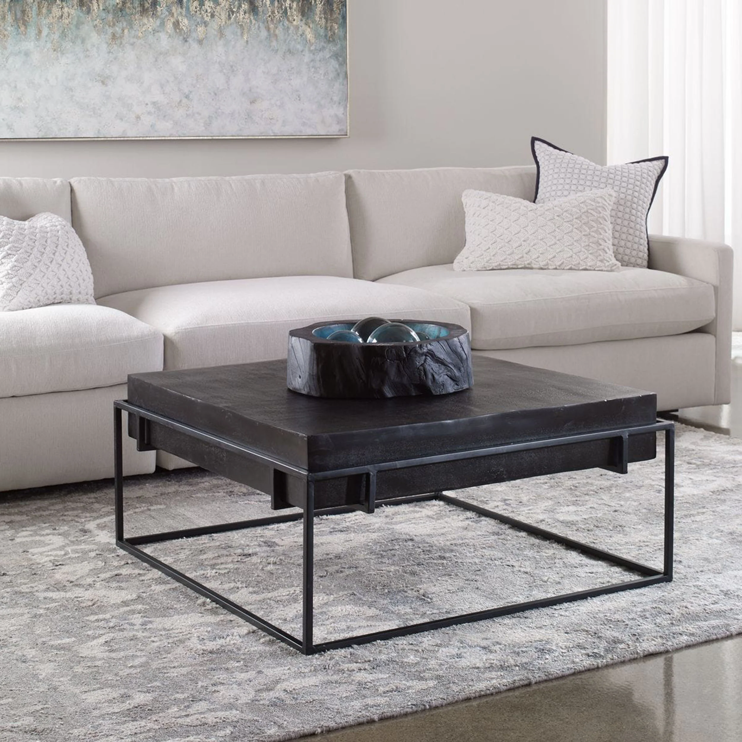Telone Coffee Table, Antique Black - Image 4