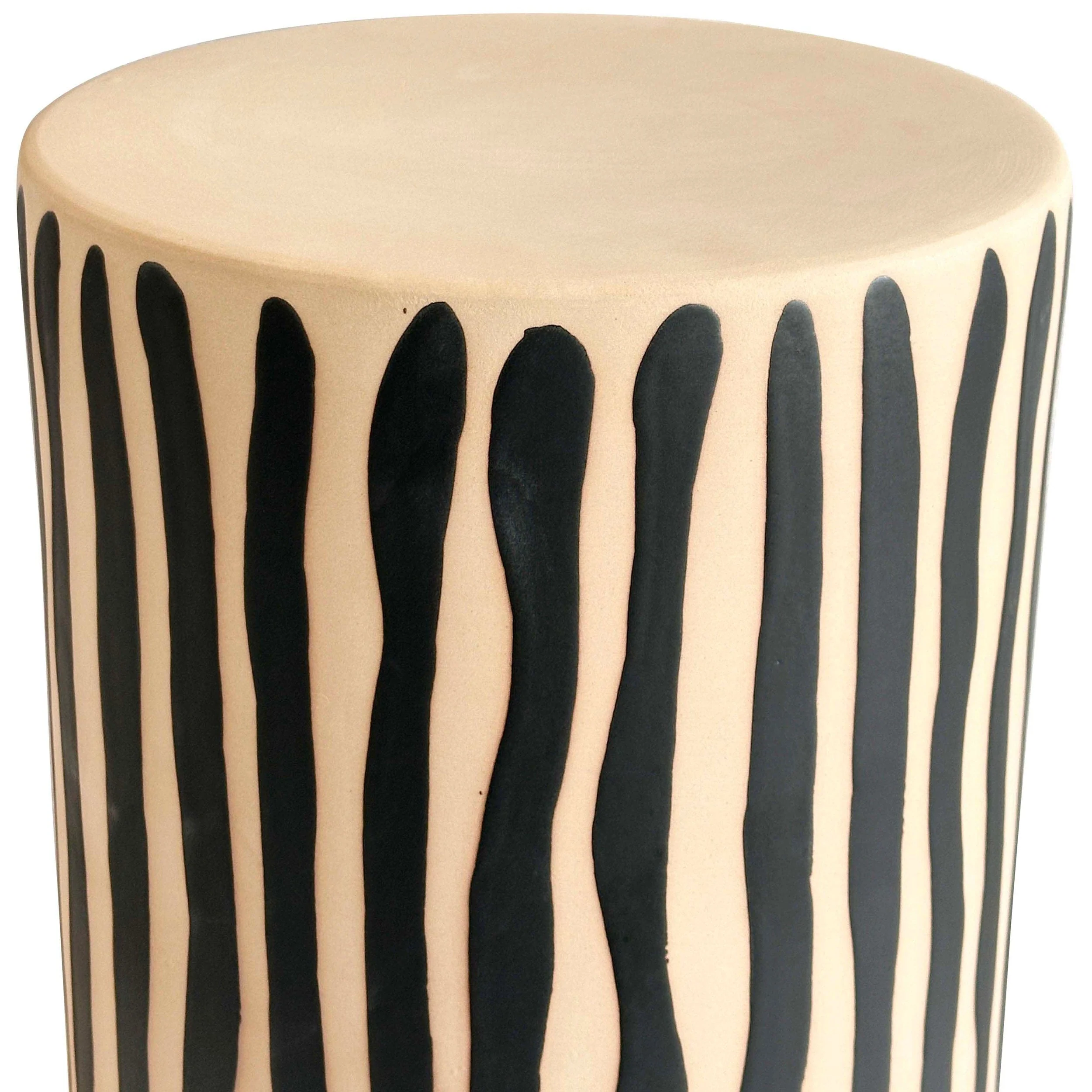 Tempest Outdoor Table, Black Stripes - Image 2