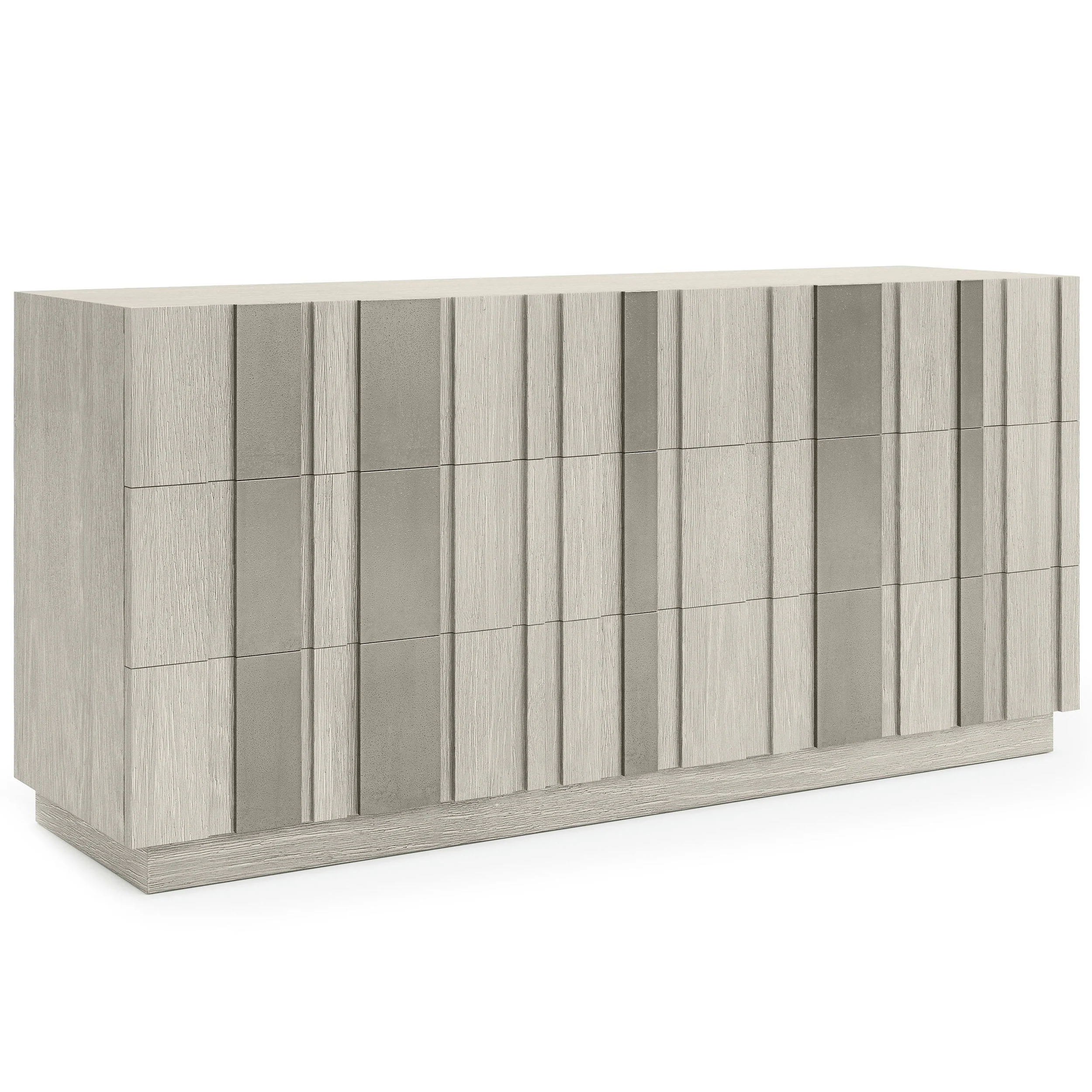 Tempo 6 Dresser w/Metal Overlay, Larza