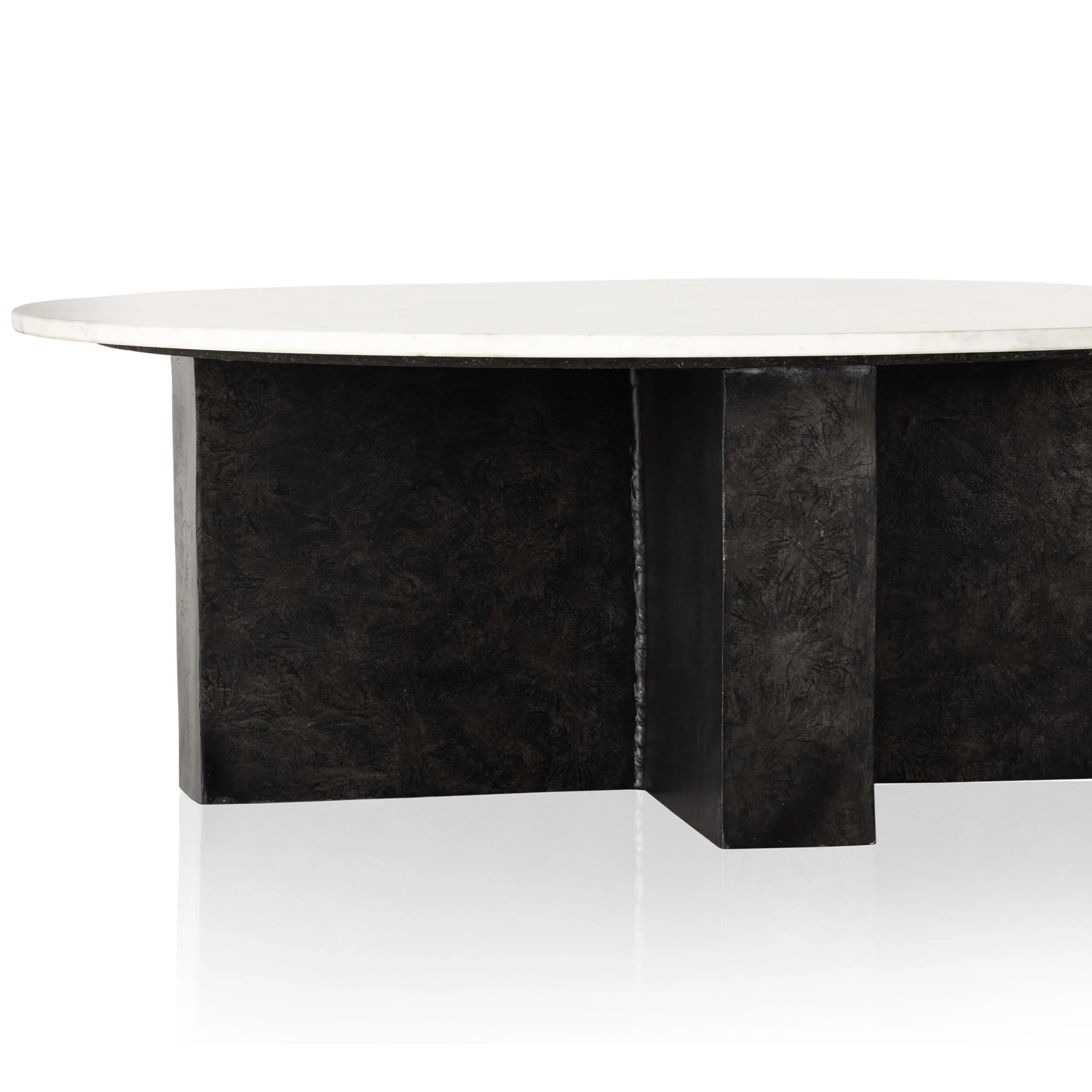 Terrell Round Coffee Table, White Marble by Four Hands - Image 5