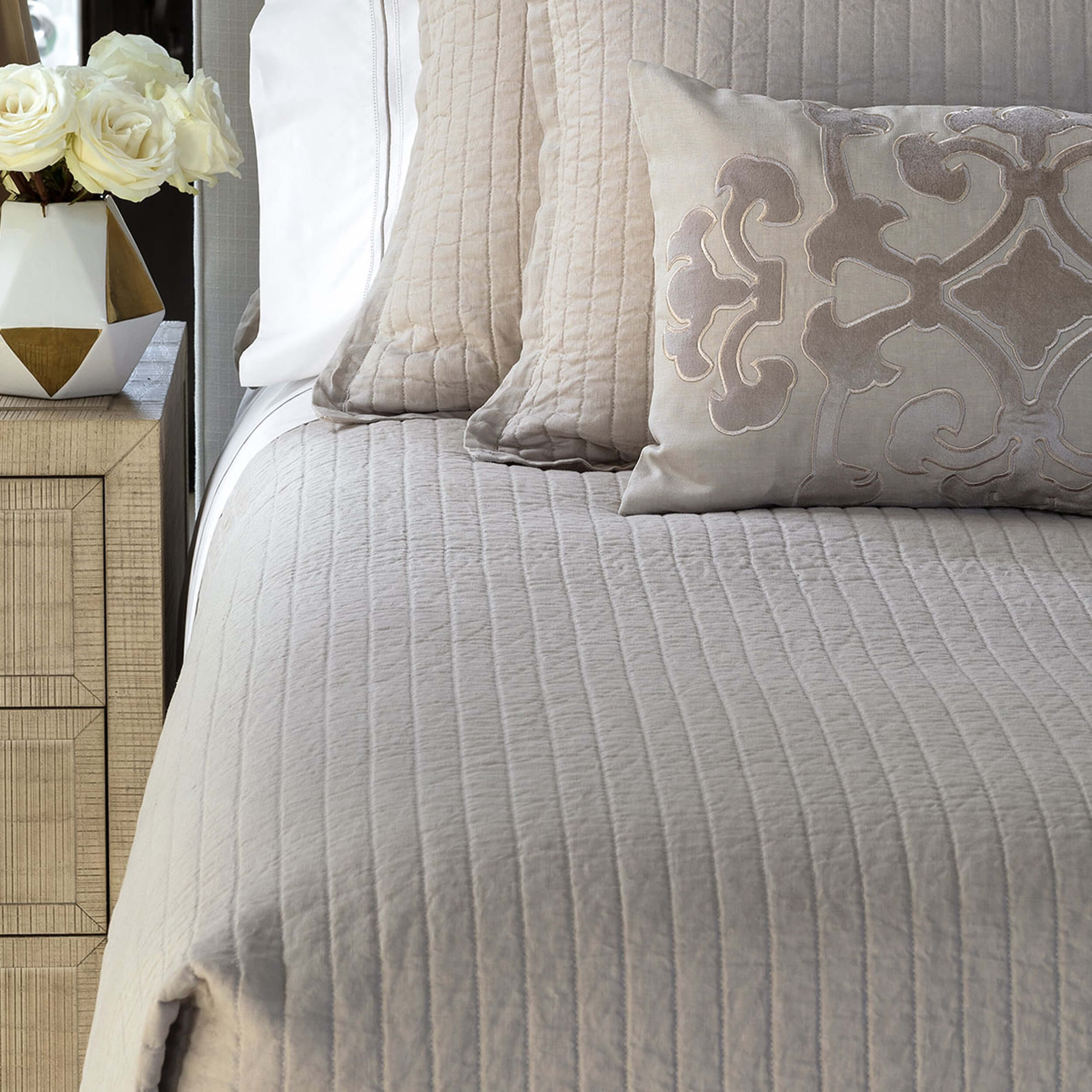 Tessa Quilted Coverlet, Raffia - Image 2