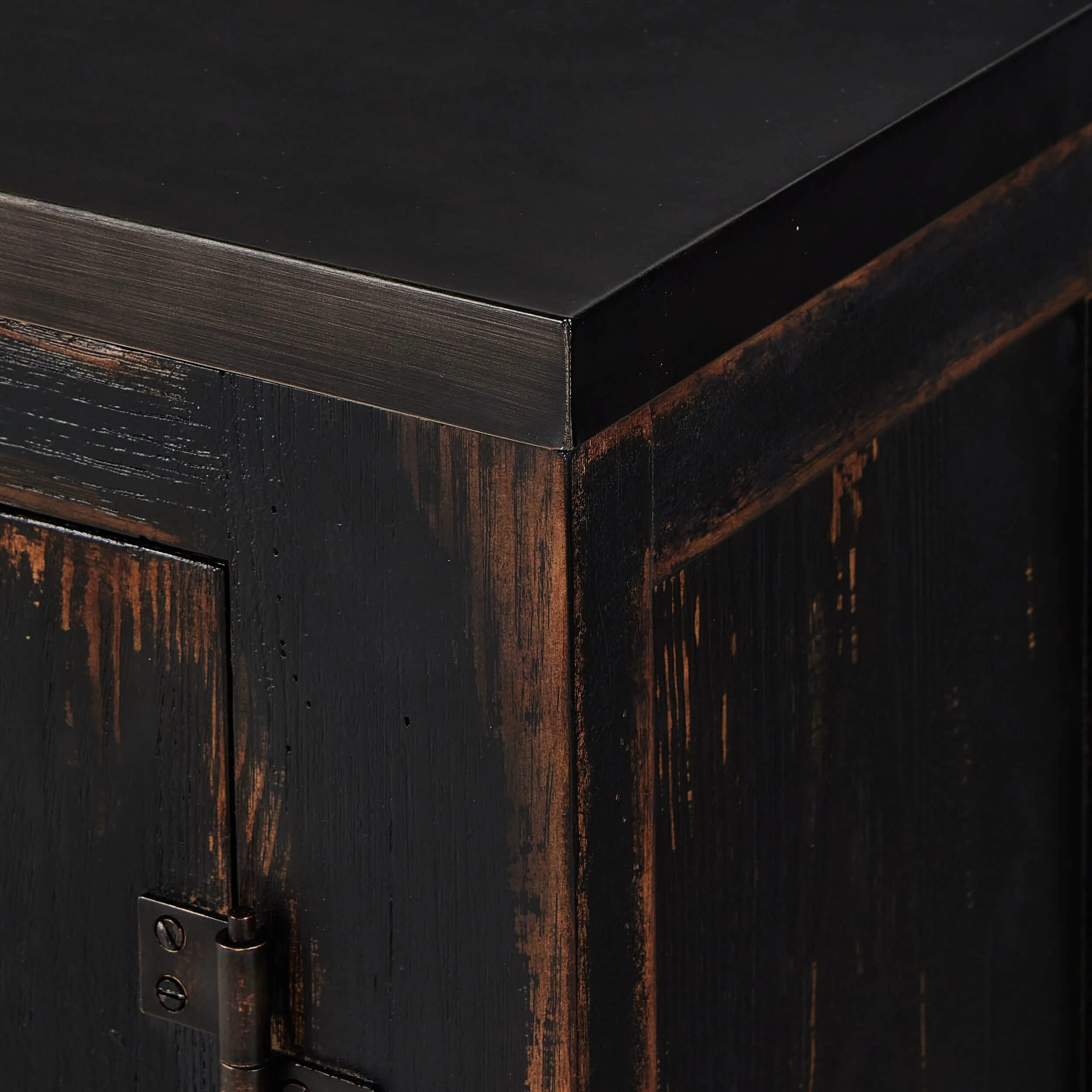 The Humptulips River Moonshine Cabinet, Distressed Burnt Black by Four Hands - Image 5