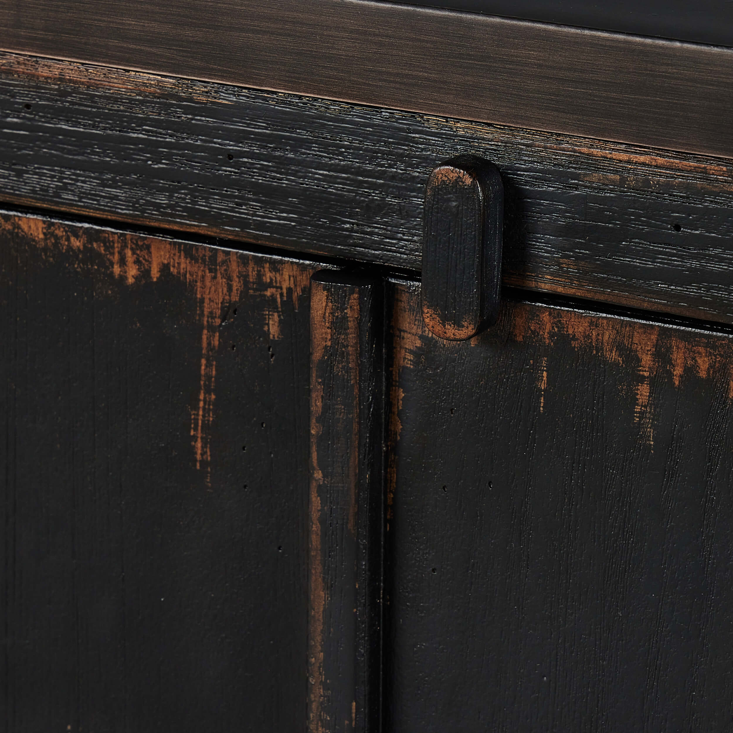 The Humptulips River Moonshine Cabinet, Distressed Burnt Black by Four Hands - Image 6