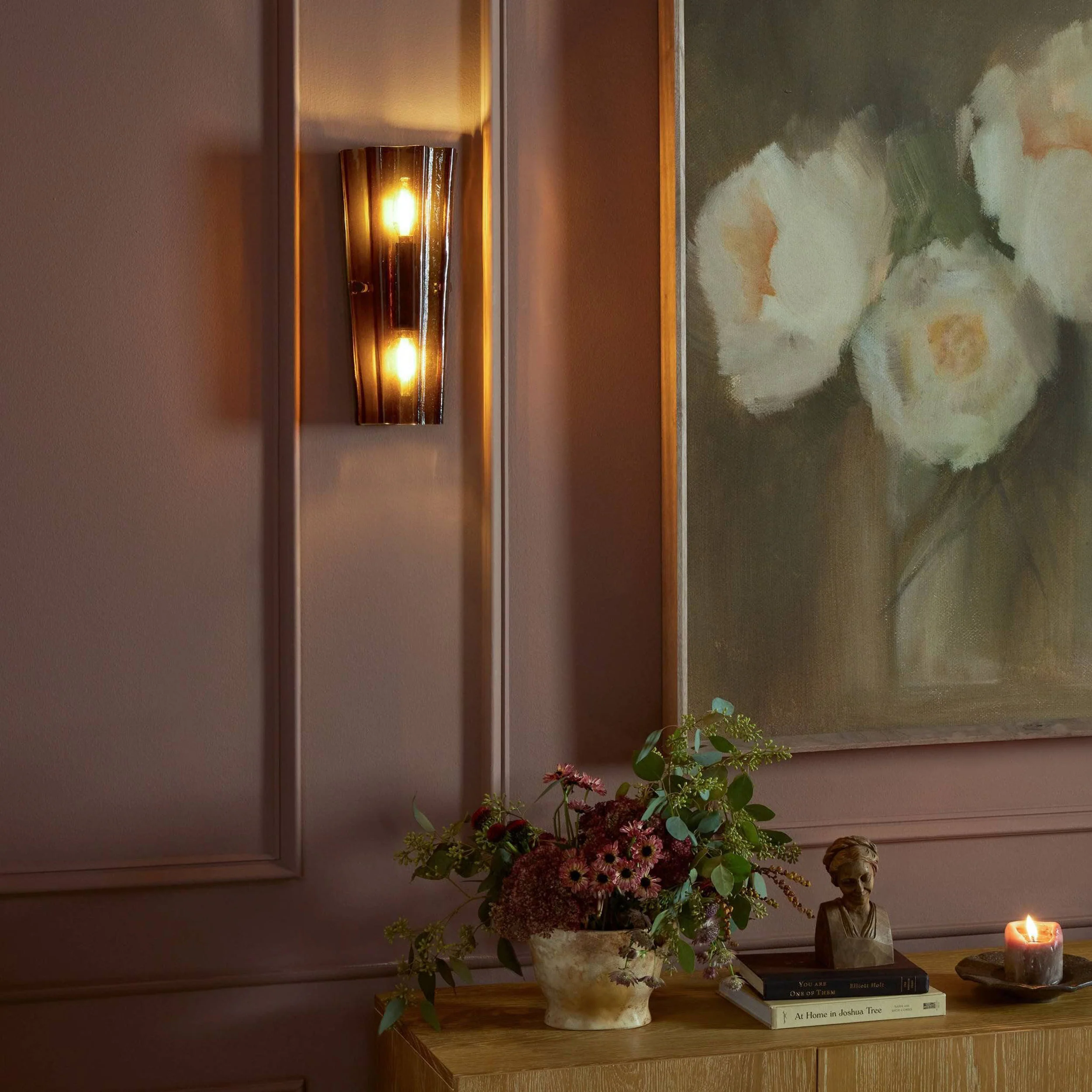 Thea Sconce, Amber Glass by Four Hands - Image 6