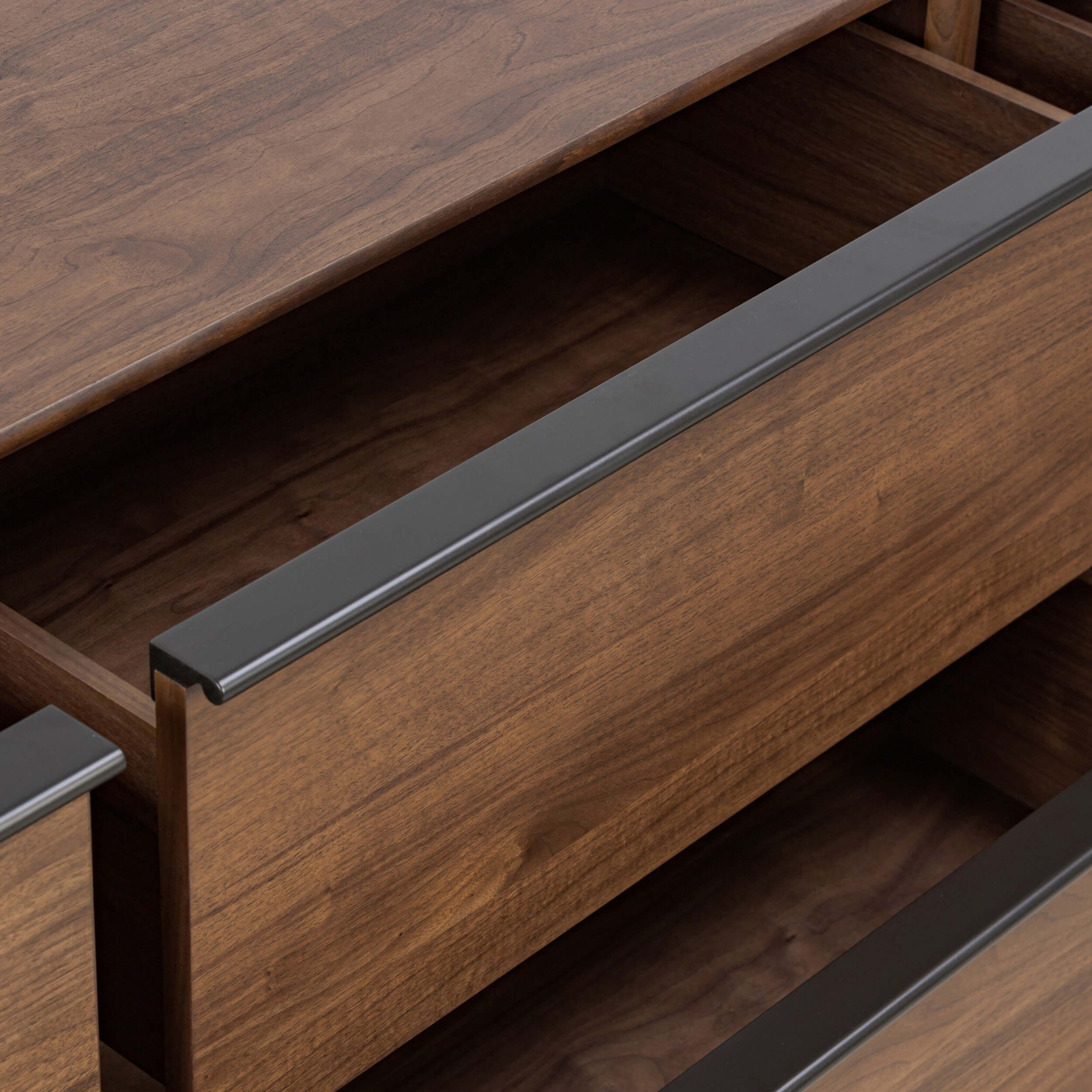 Theo 6 Drawer Dresser, Dark Brown Walnut by Four Hands - Image 4