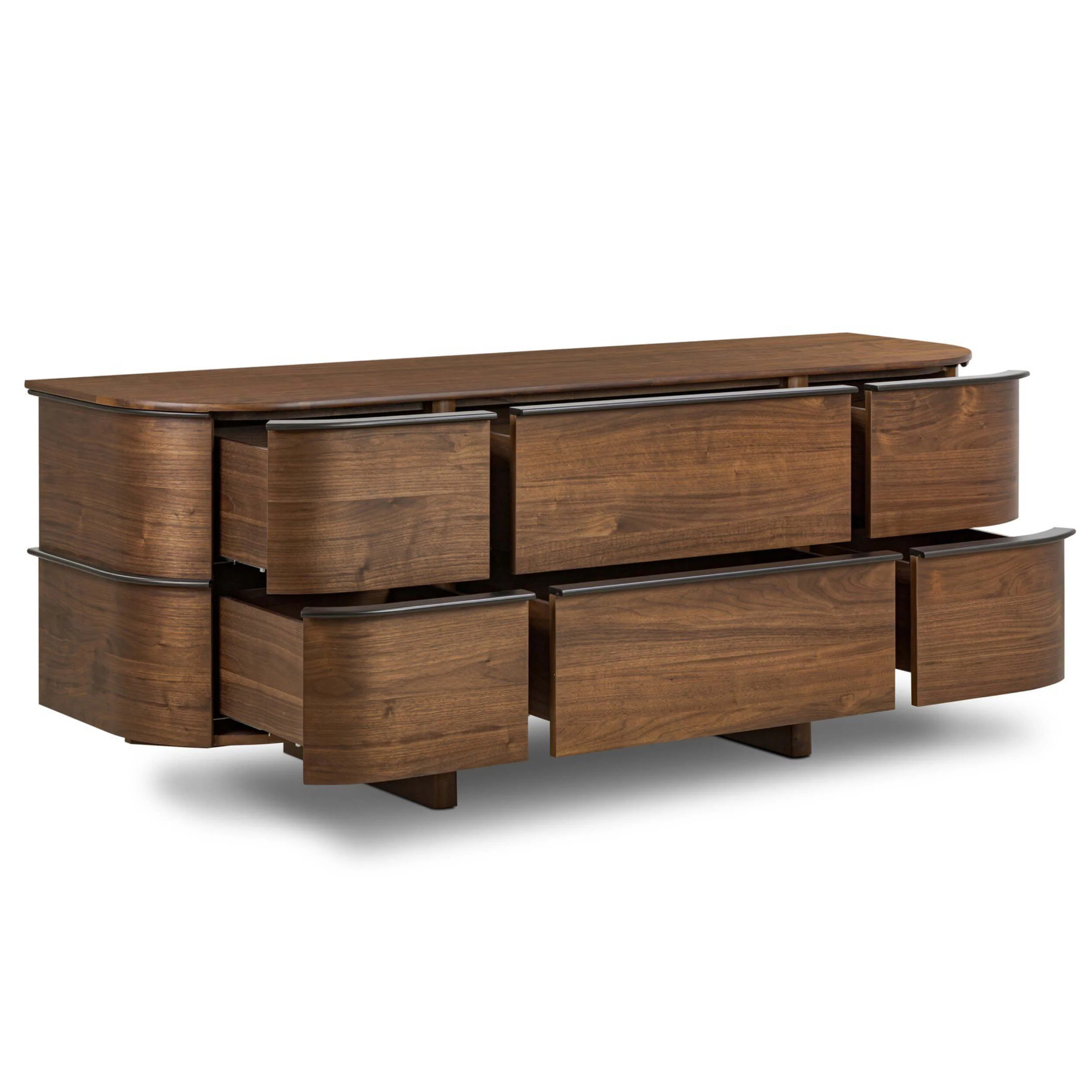 Theo 6 Drawer Dresser, Dark Brown Walnut by Four Hands - Image 6