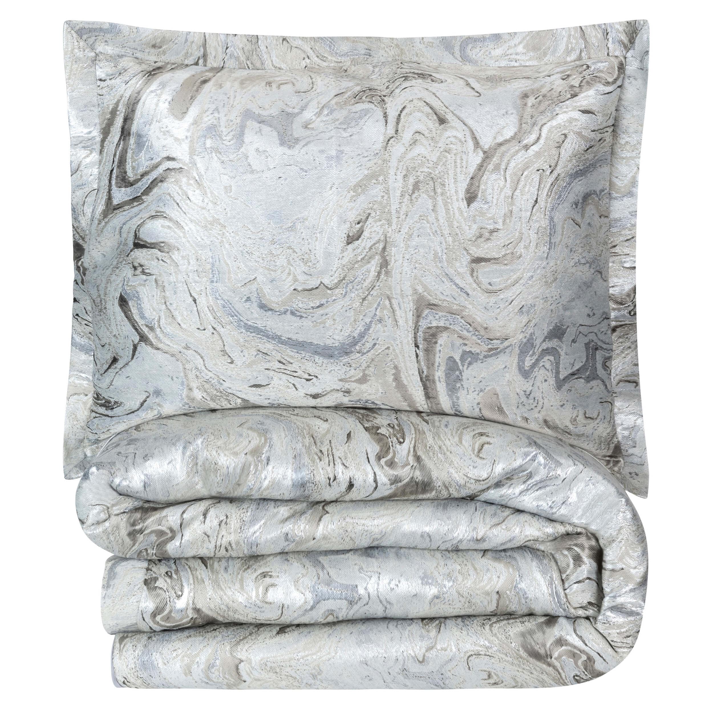 Theo Duvet Set, Grey/Ivory - Image 2