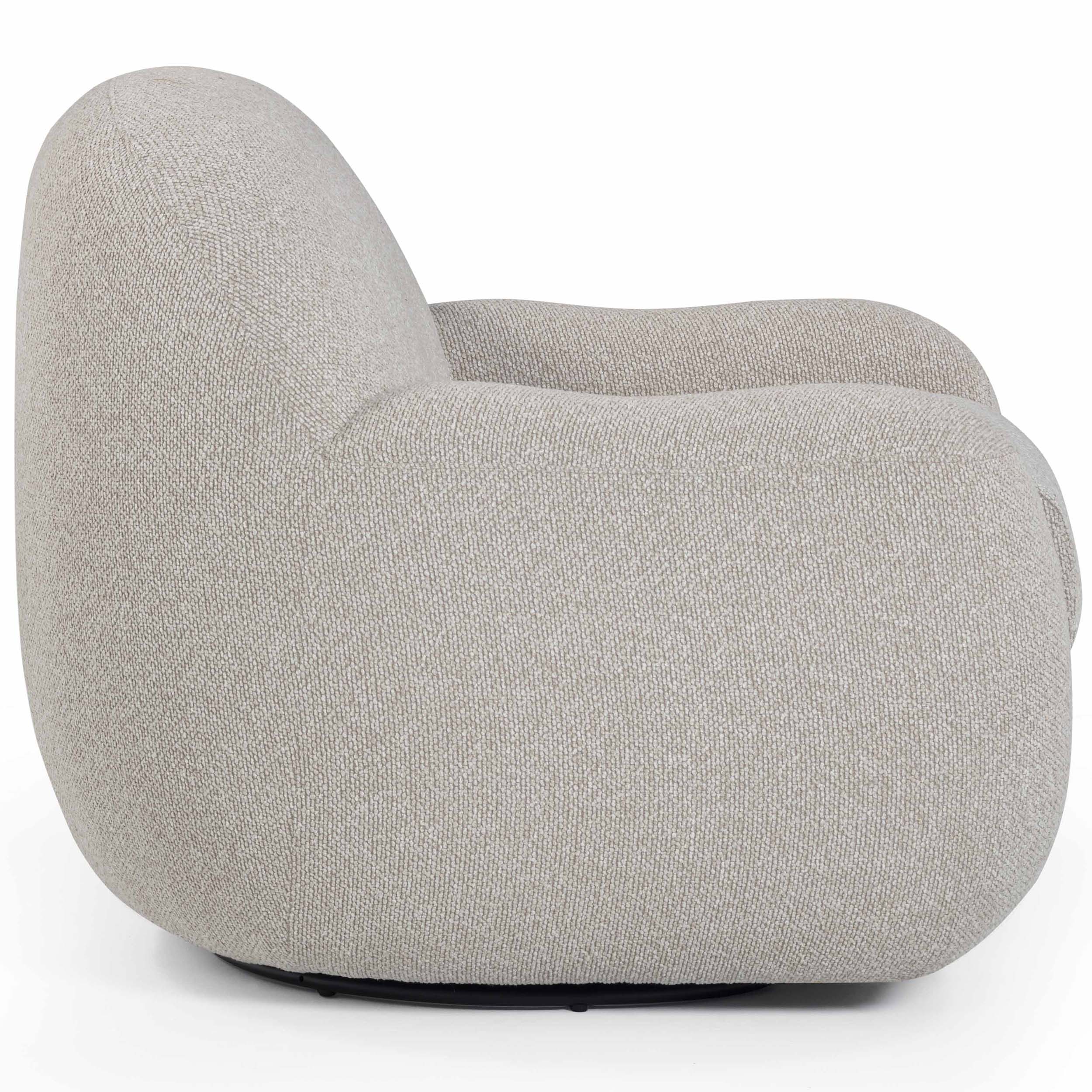 Tiago Swivel Chair, Warm Grey - Image 3