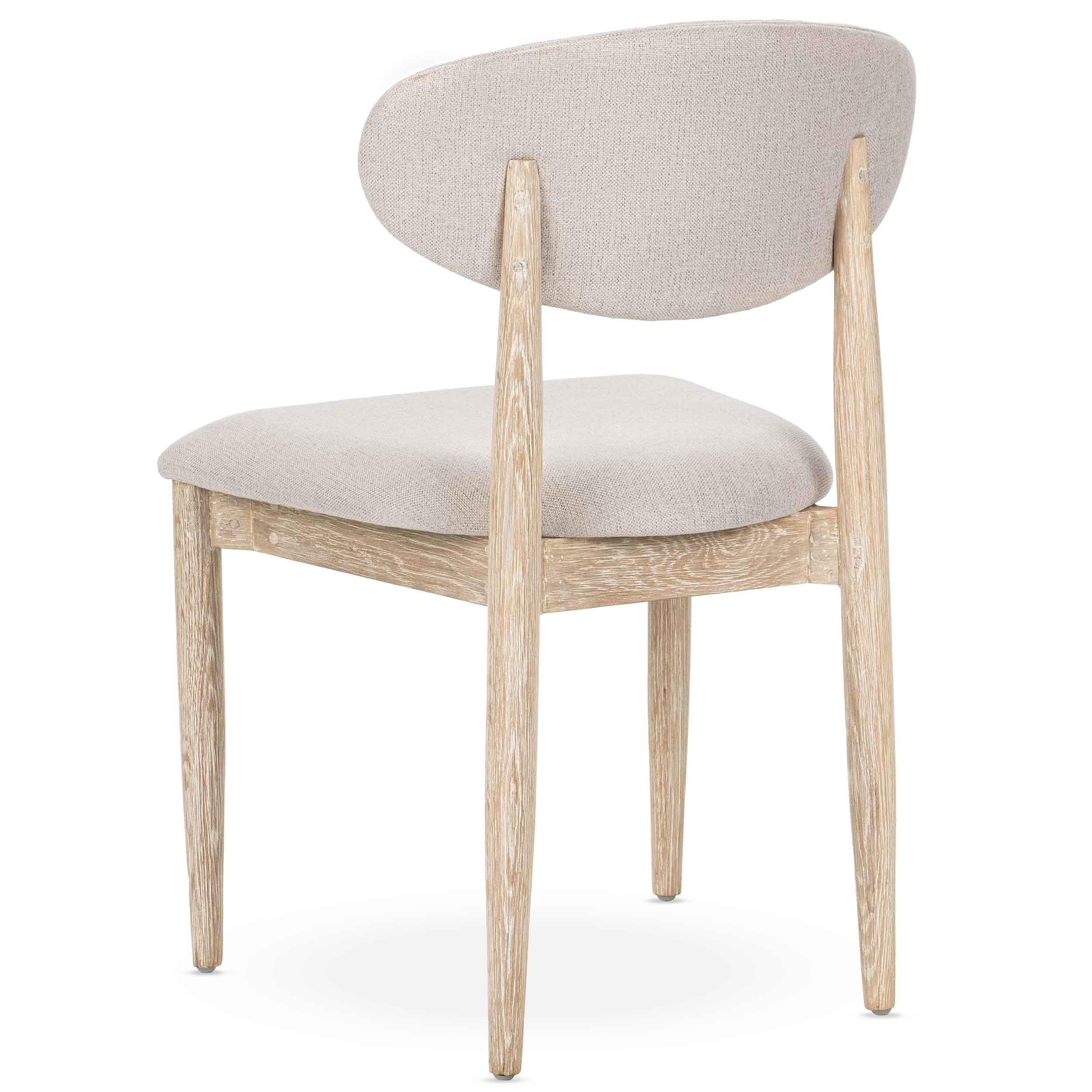 Tiber Dining Chair Set of 2, Cream Washed - Image 4