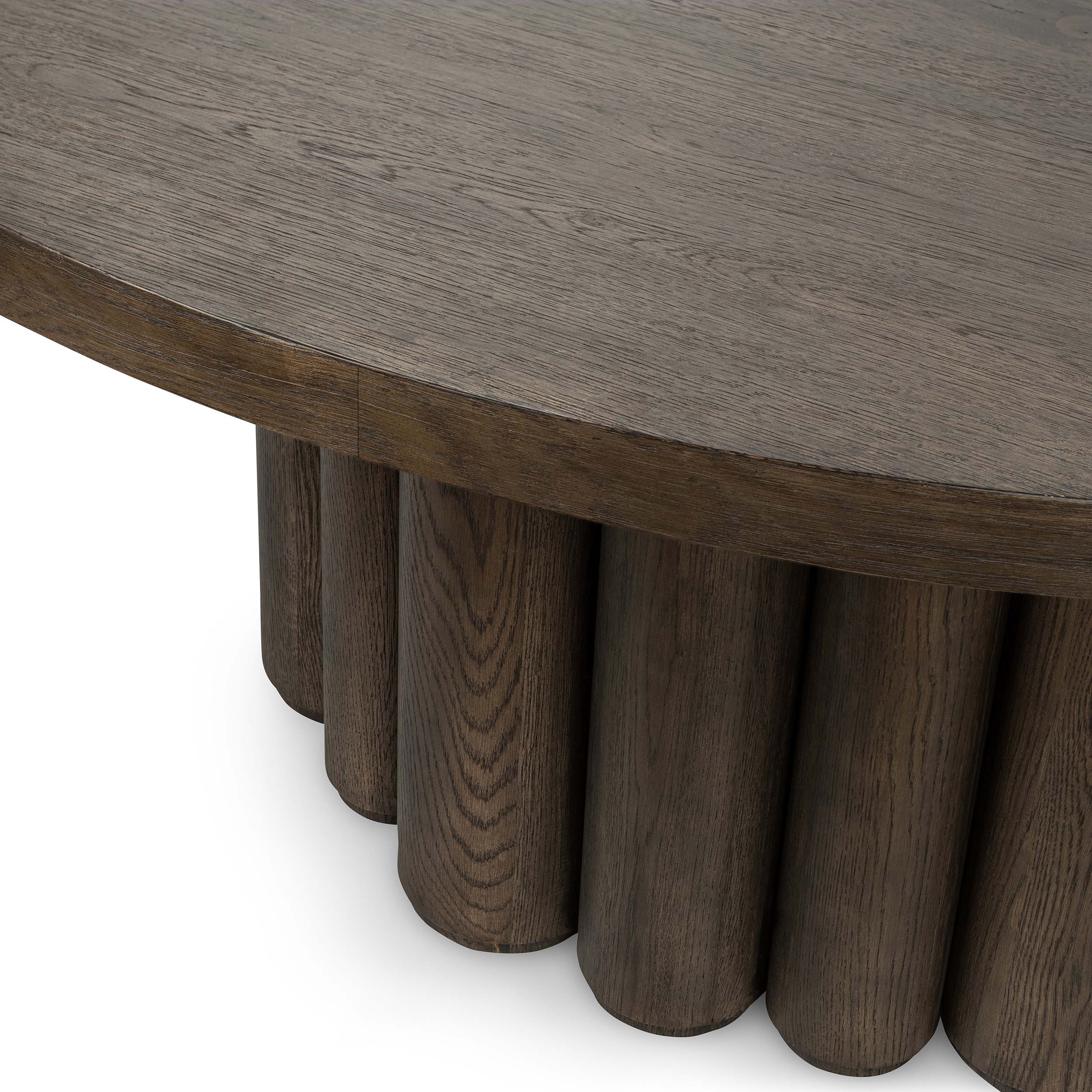 Tiber Round 70" Dining Table, Toasted Brown - Image 3