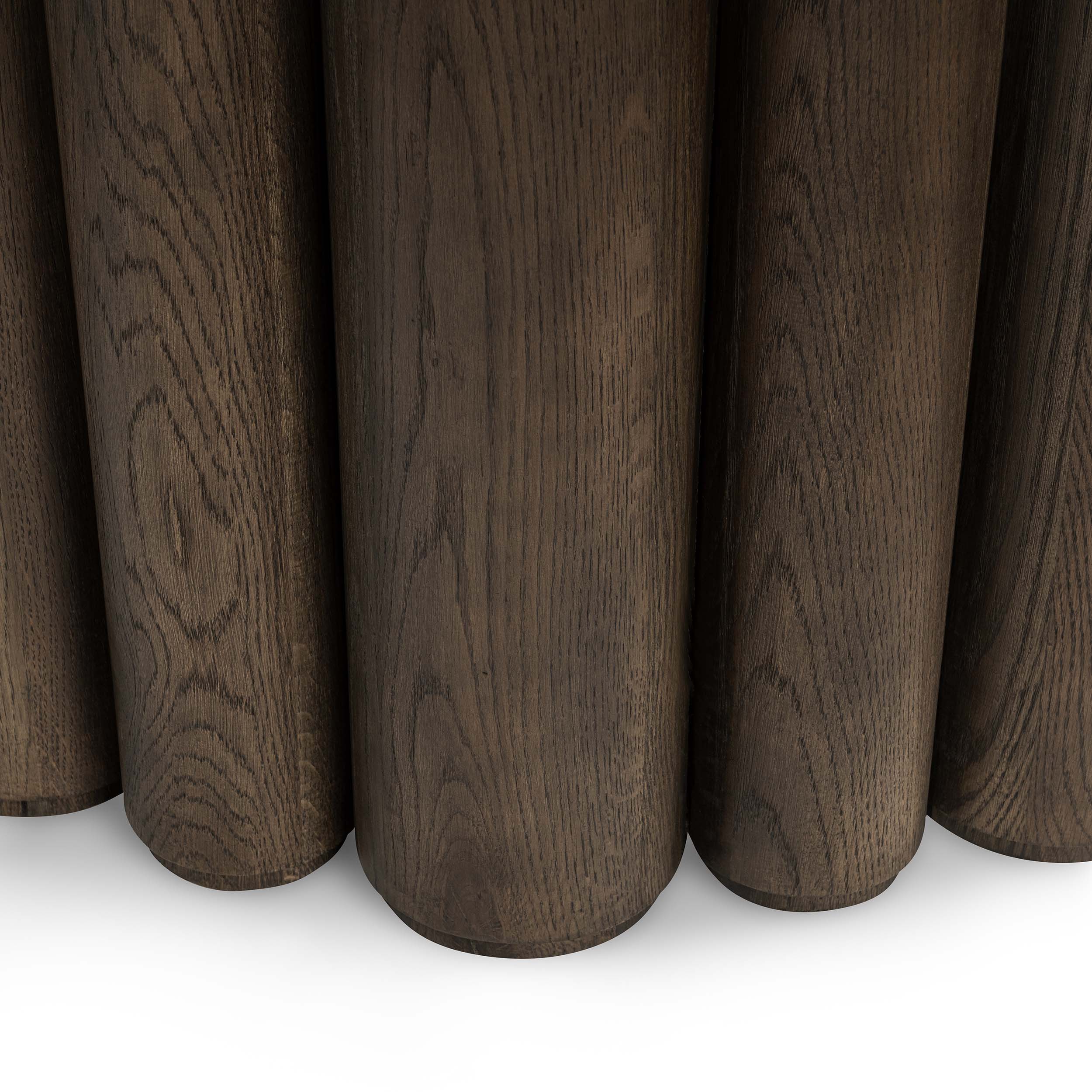 Tiber Round 70" Dining Table, Toasted Brown - Image 4