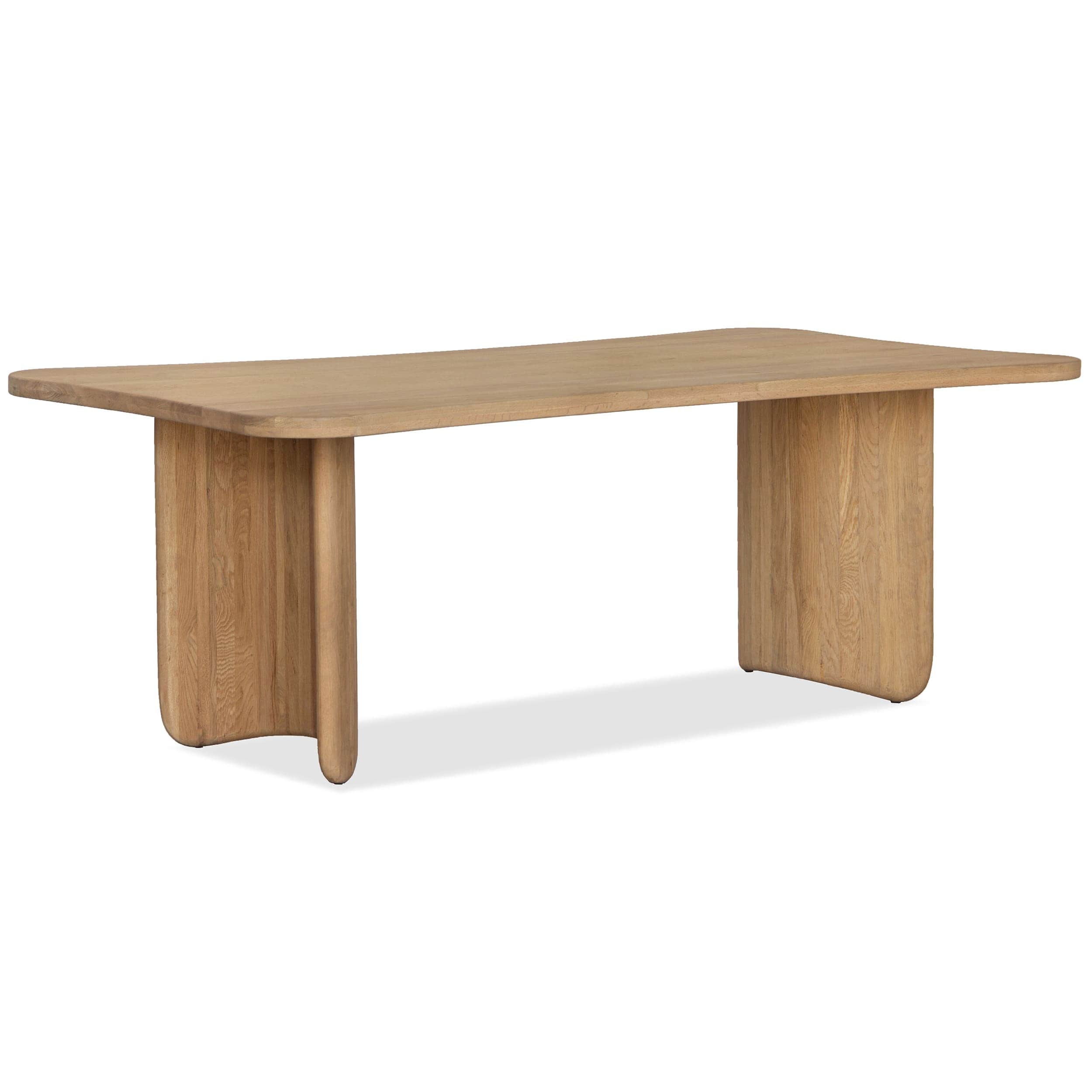 Tidal Solid Oak Dining Table, Natural