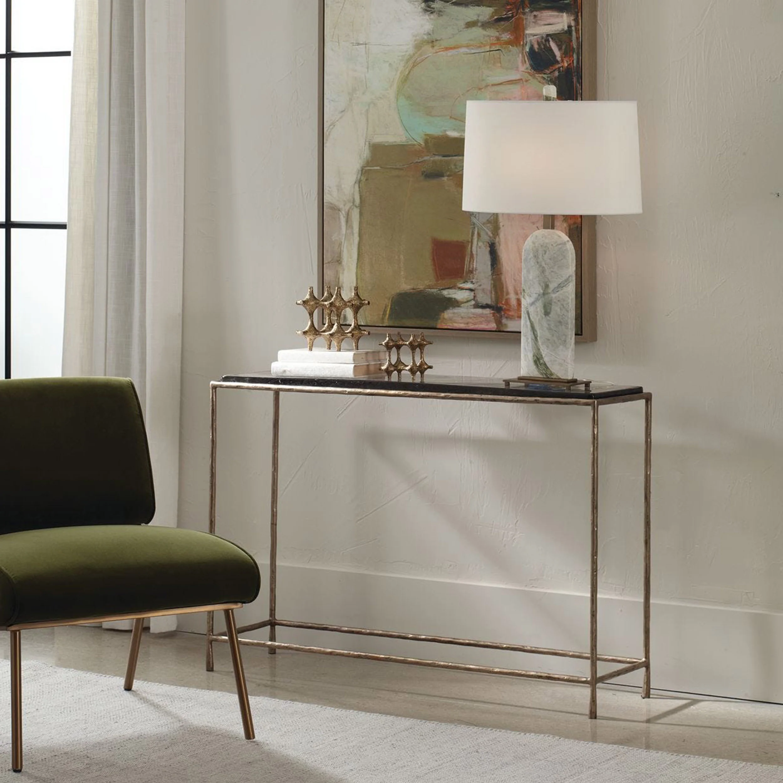Ovard Console Table, Clear - Image 6