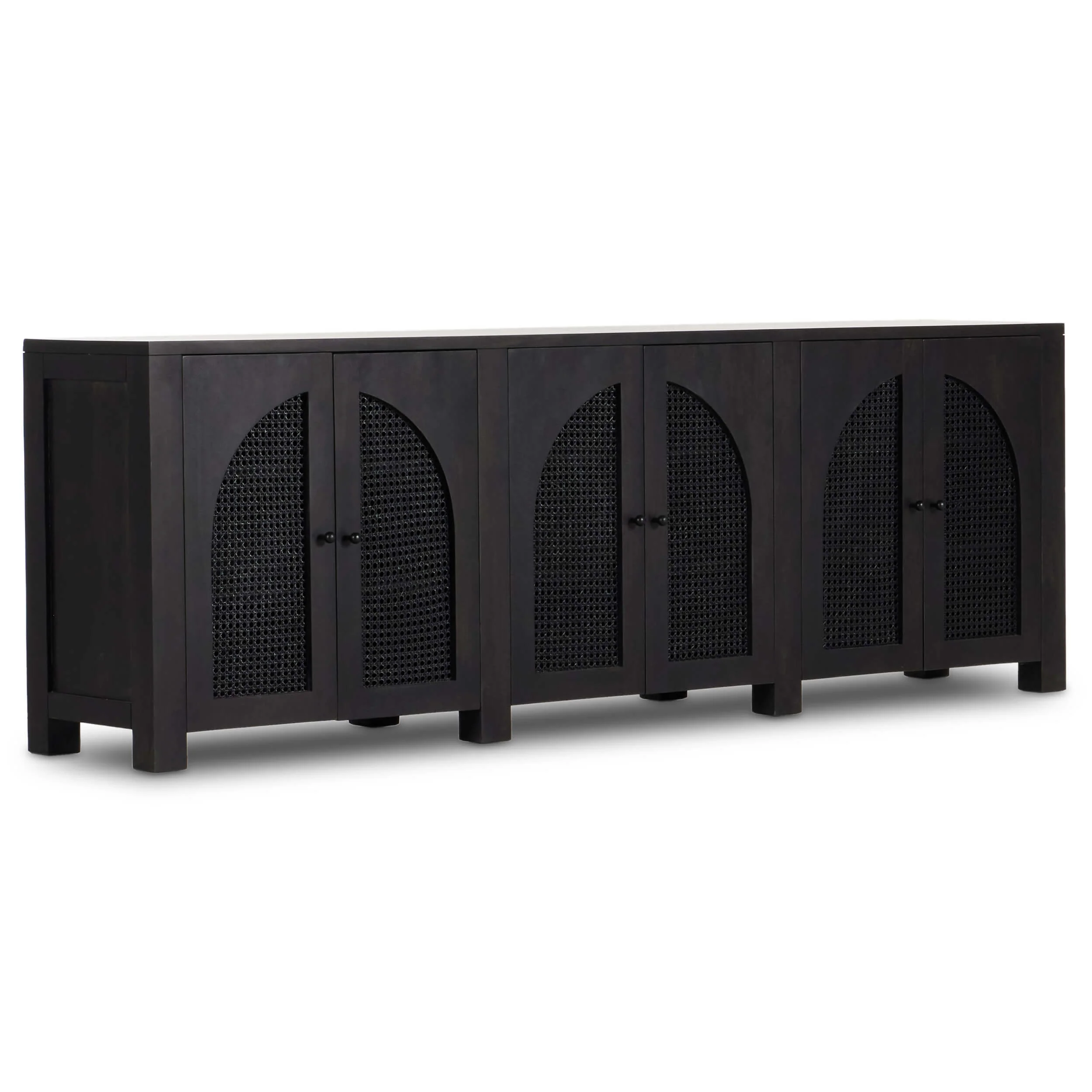 Tilda 6 Door Sideboard, Black Wash by Four Hands