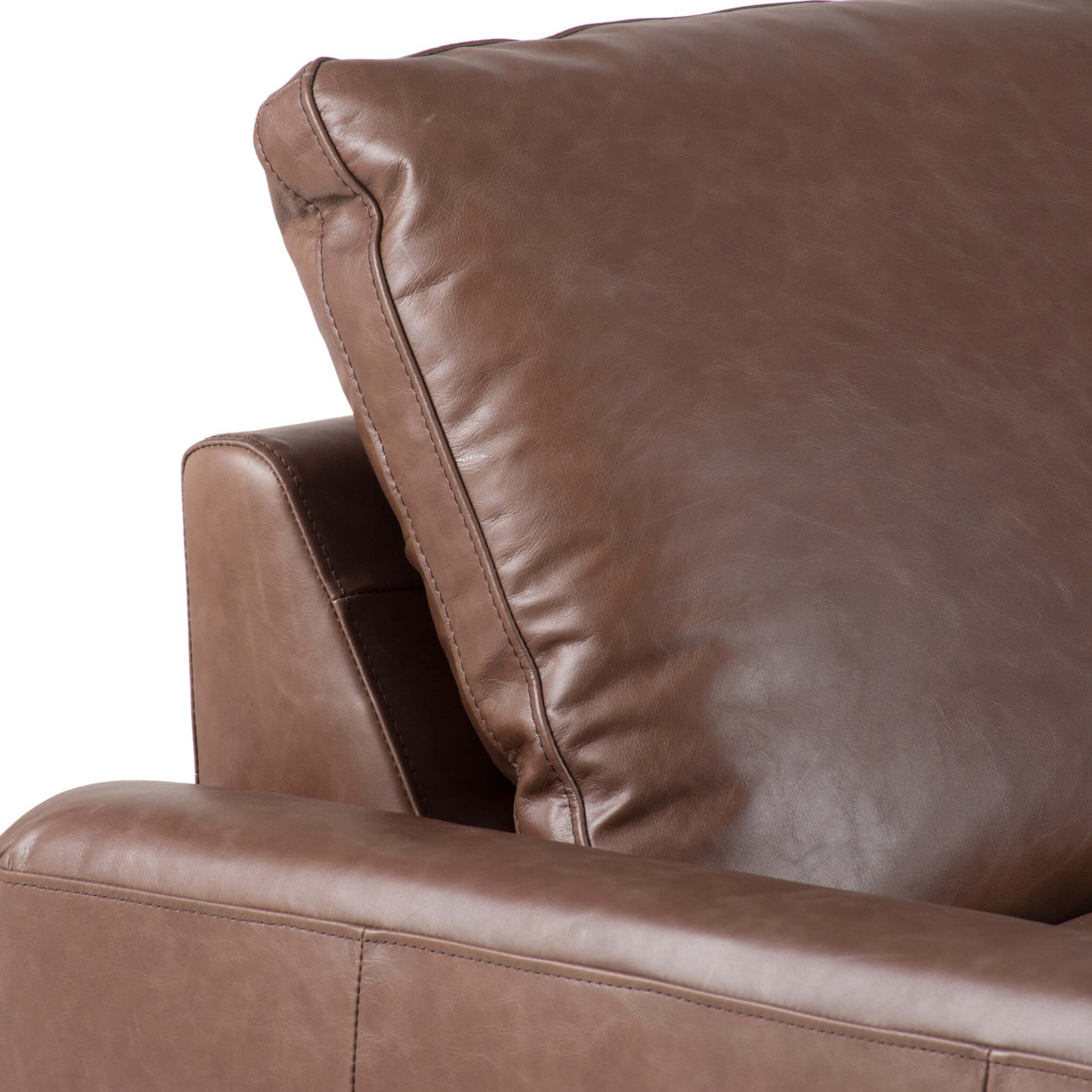 Tillery 5 Piece Power Recliner Leather Sectional, Sonoma Coco - Image 4