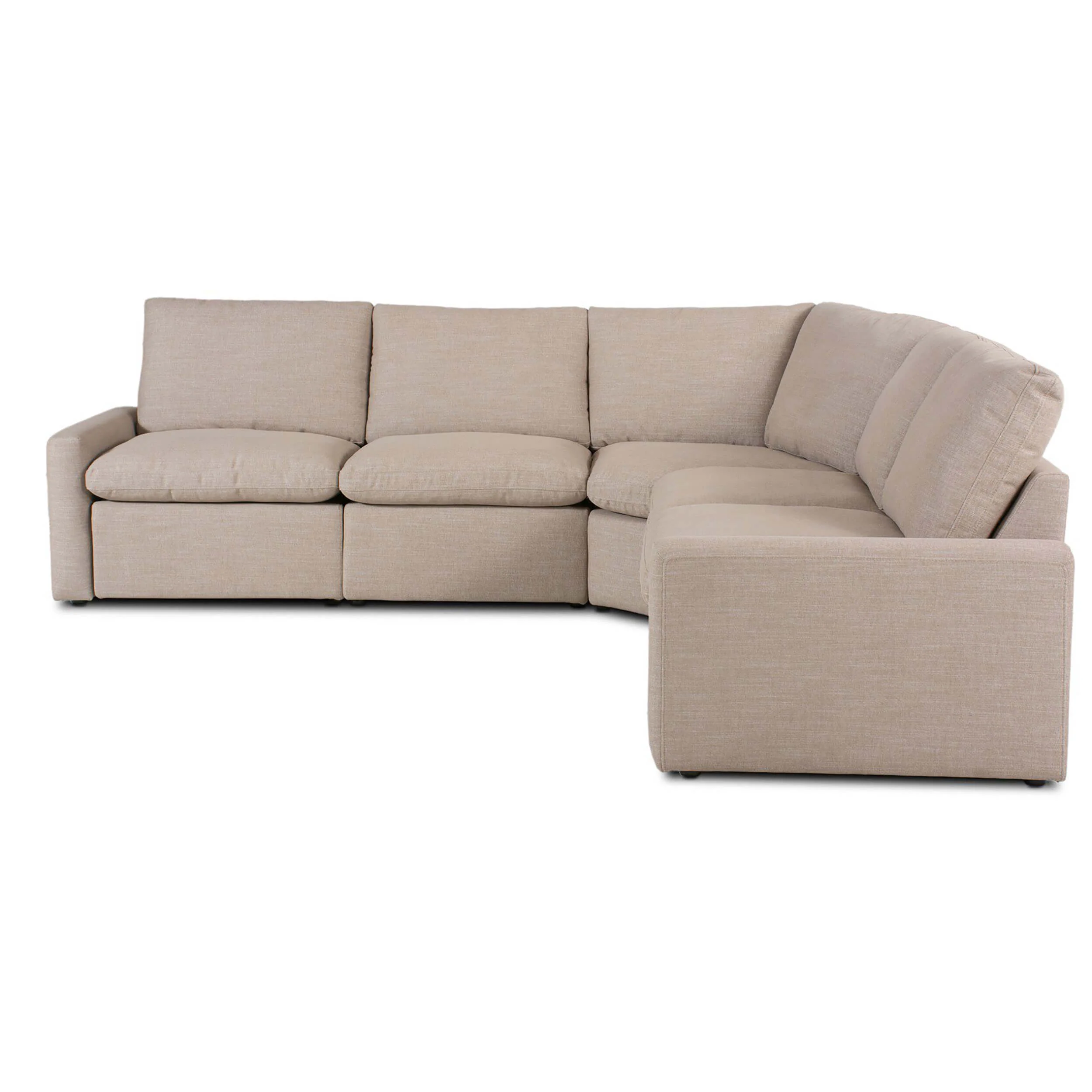 Tillery 5 Piece Power Recliner Sectional, Nomad Taupe - Image 2