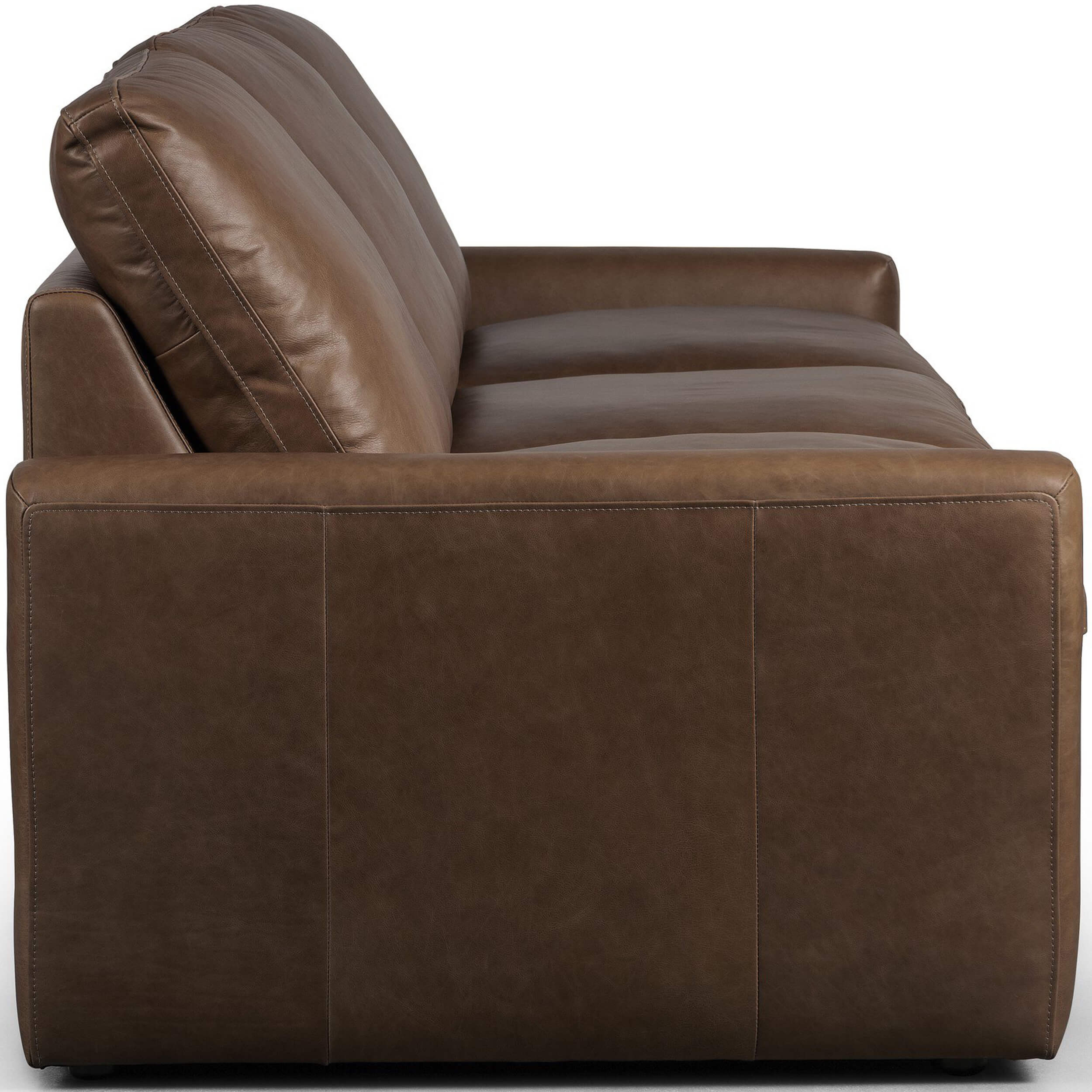 Tillery Leather Power Recliner 3-Piece Sectional, Sonoma Coco by Four Hands - Image 3