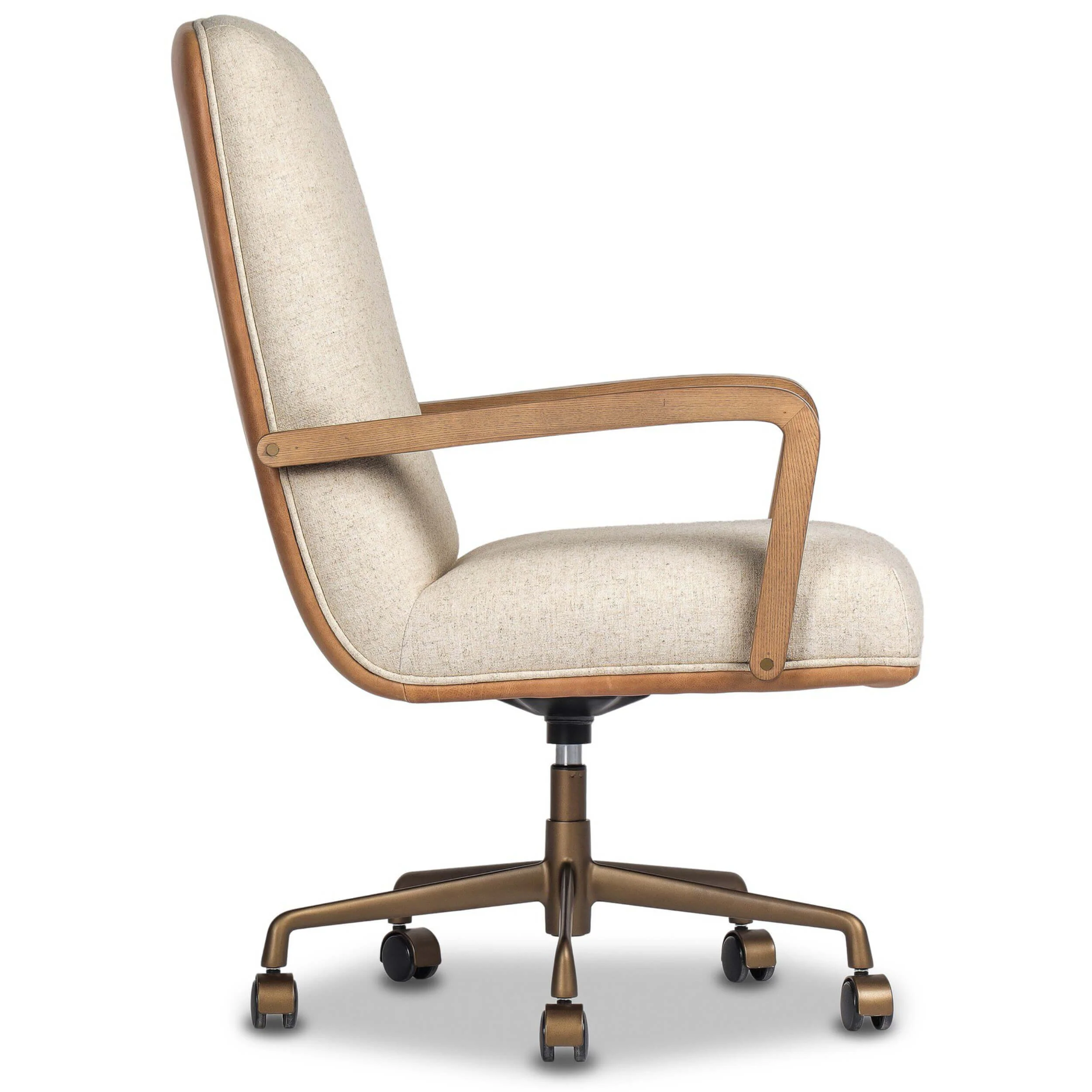 Timeo Desk Chair, Antwerp Natural/Chaps Saddle by Four Hands - Image 3