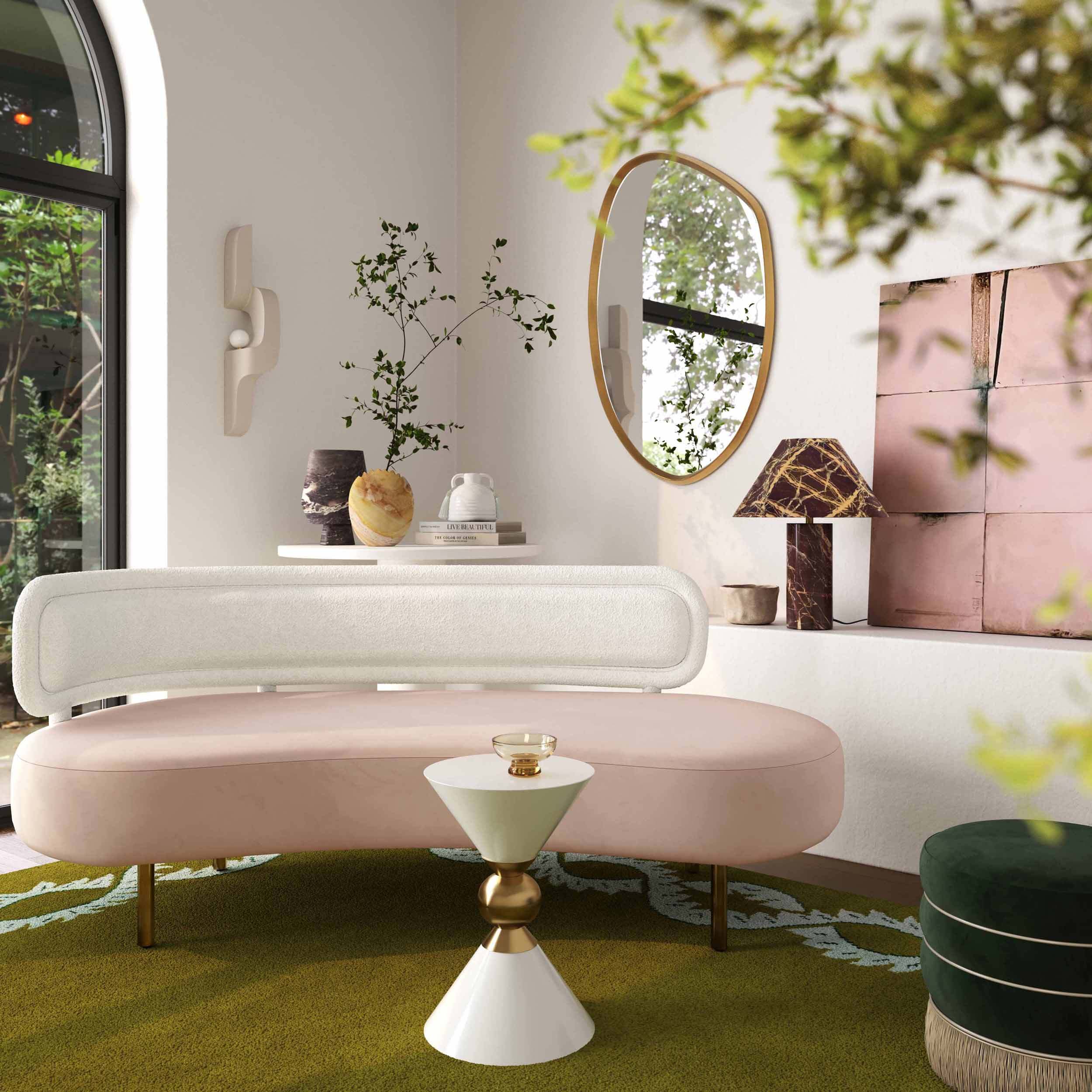 Tischa Sofa, Cream/Blush - Image 7