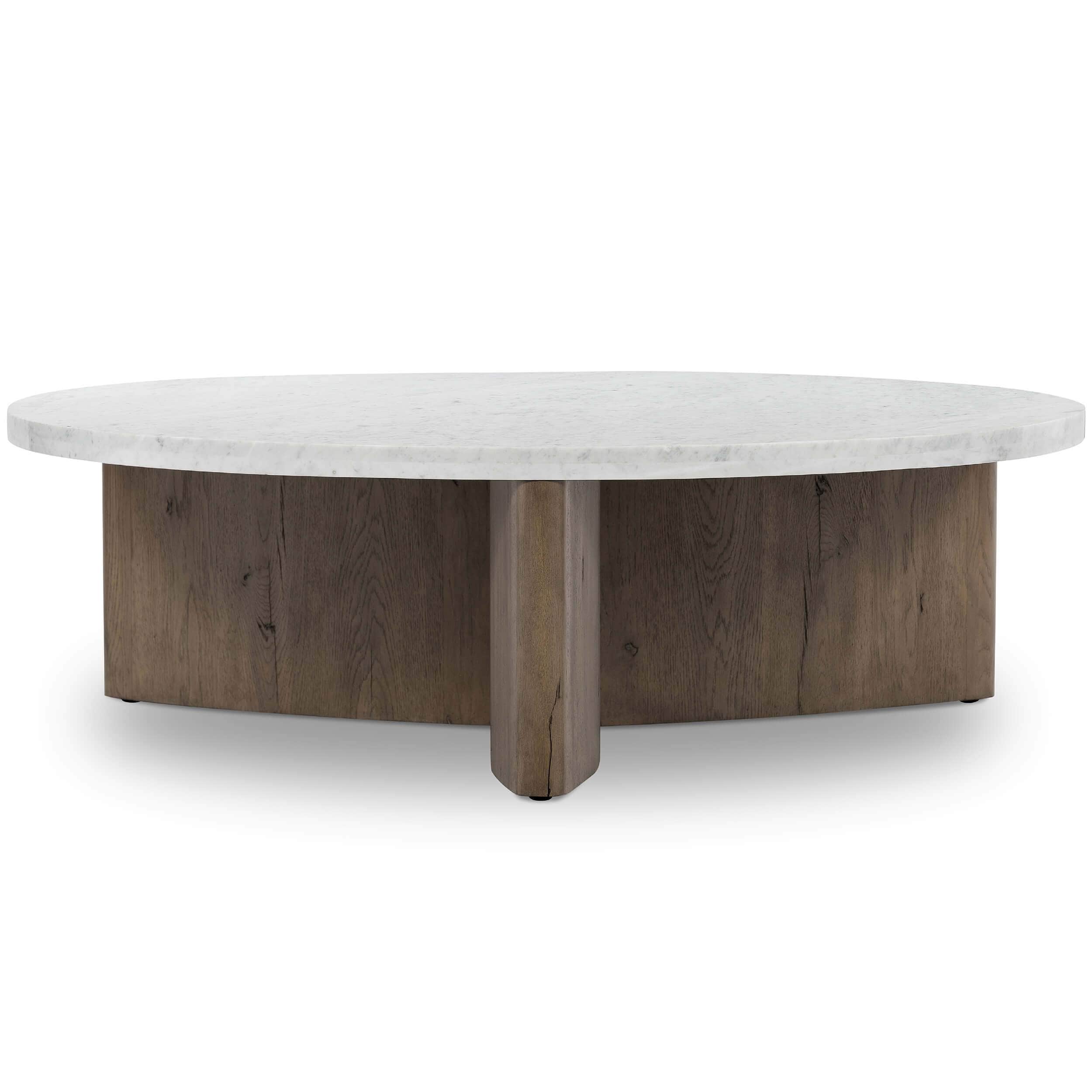 Toli Coffee Table, Italian White/Rustic Grey by Four Hands