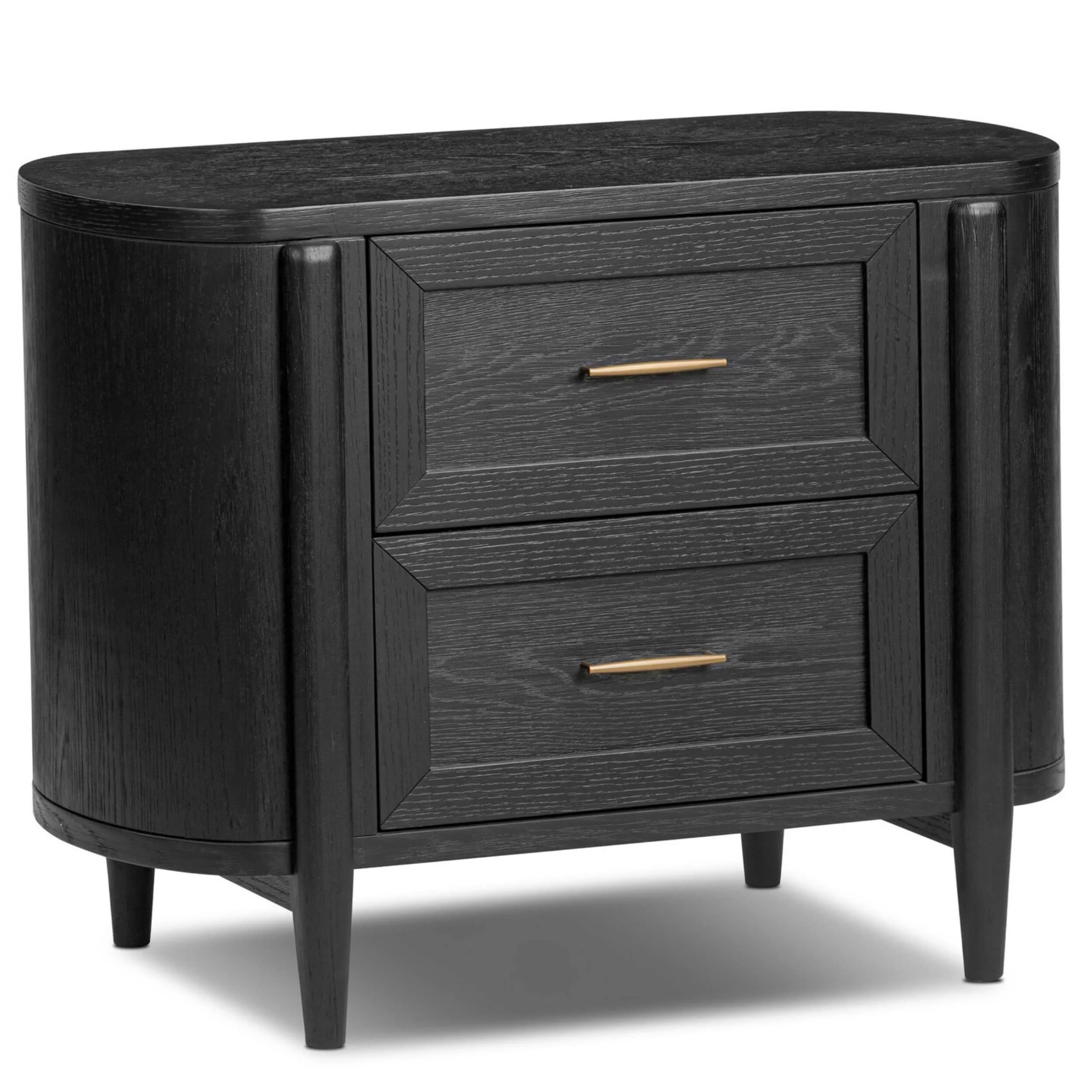 Tolle Nightstand, Drifted Matte Black by Four Hands