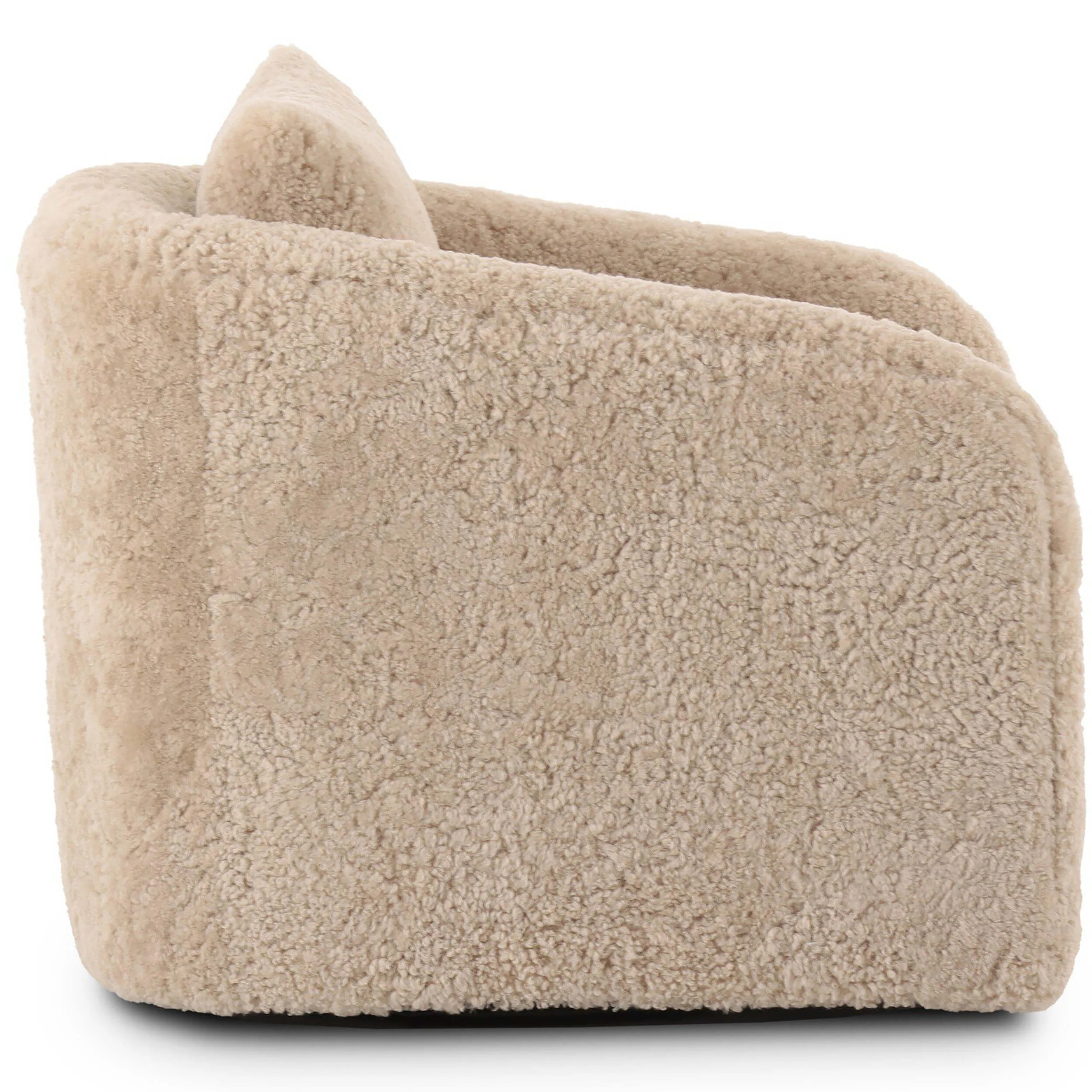 Topanga Swivel Chair, Beige Shearling by Four Hands - Image 3