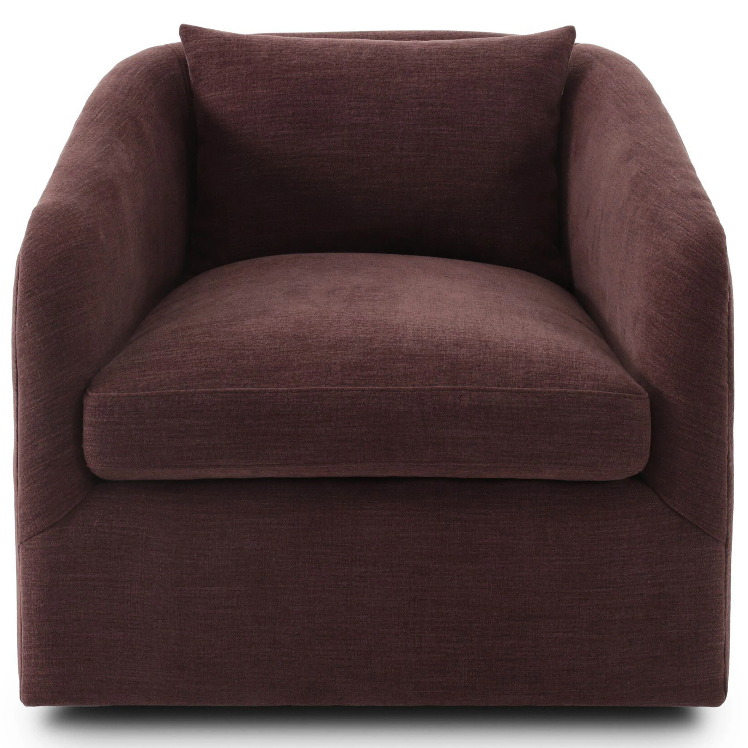 Topanga Swivel Chair, Laughlin Plum by Four Hands - Image 2
